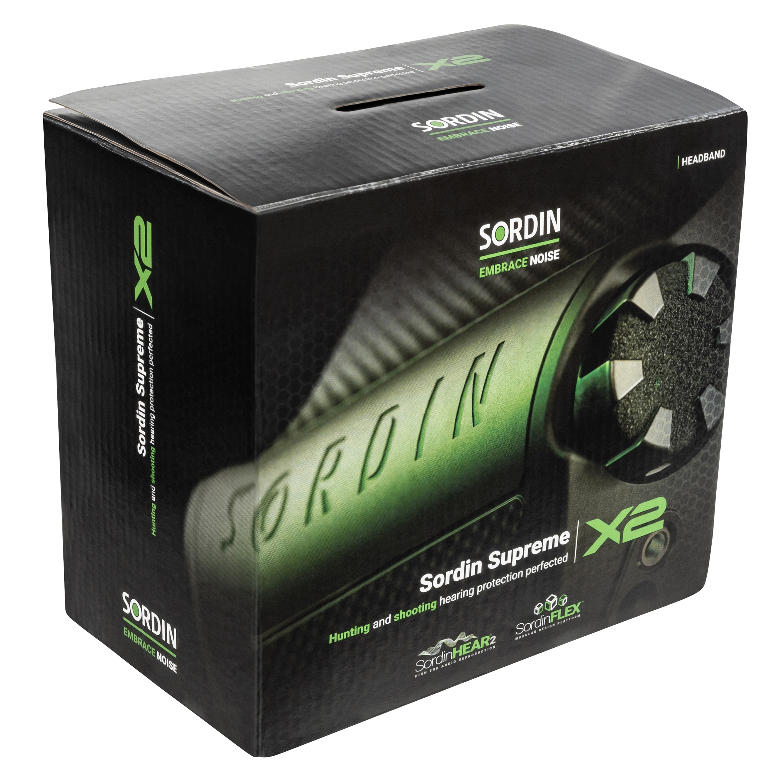 Ochronniki słuchu aktywne Sordin Supreme X2 Gel Headband - Green