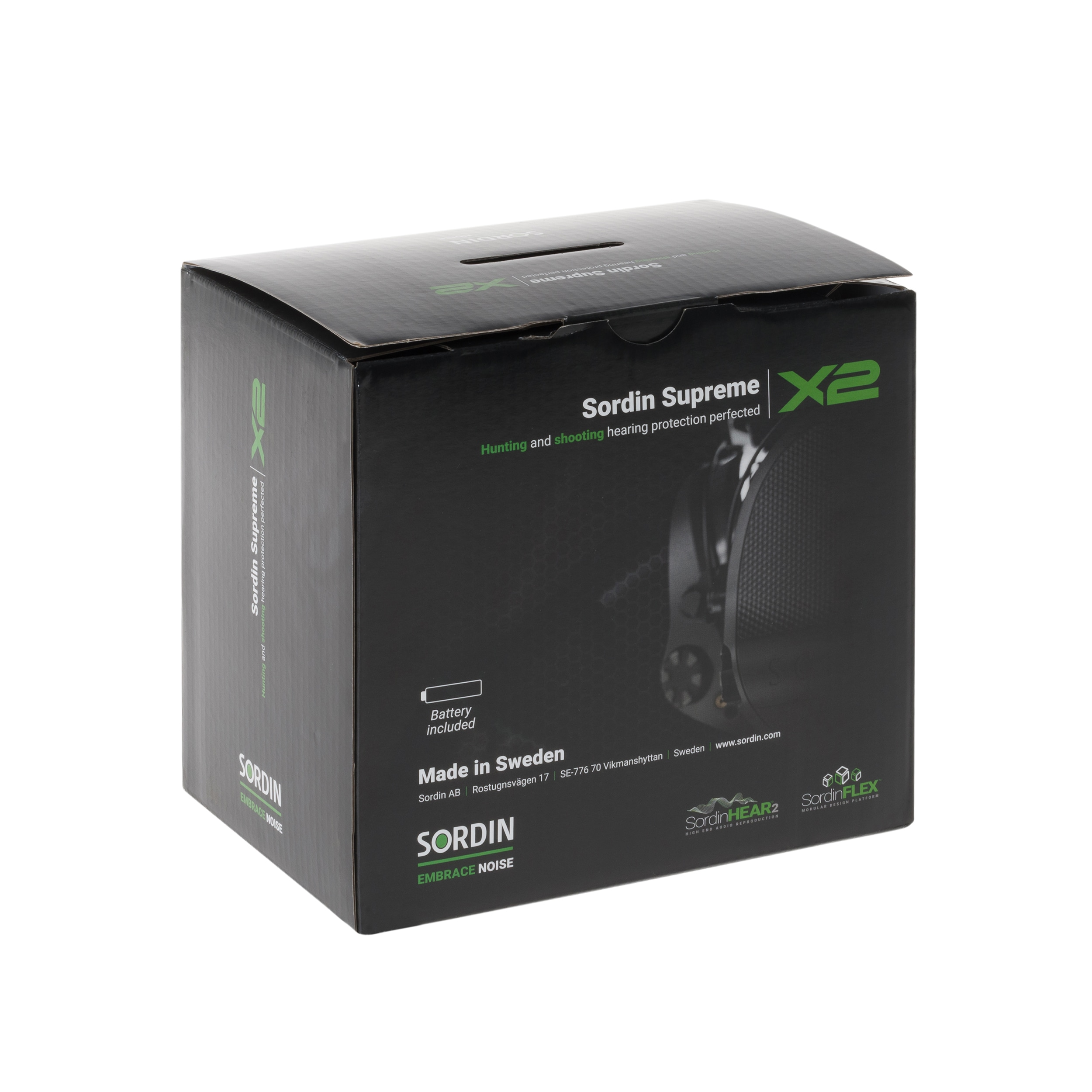 Ochronniki słuchu aktywne Sordin Supreme X2 Gel Neckband - Green