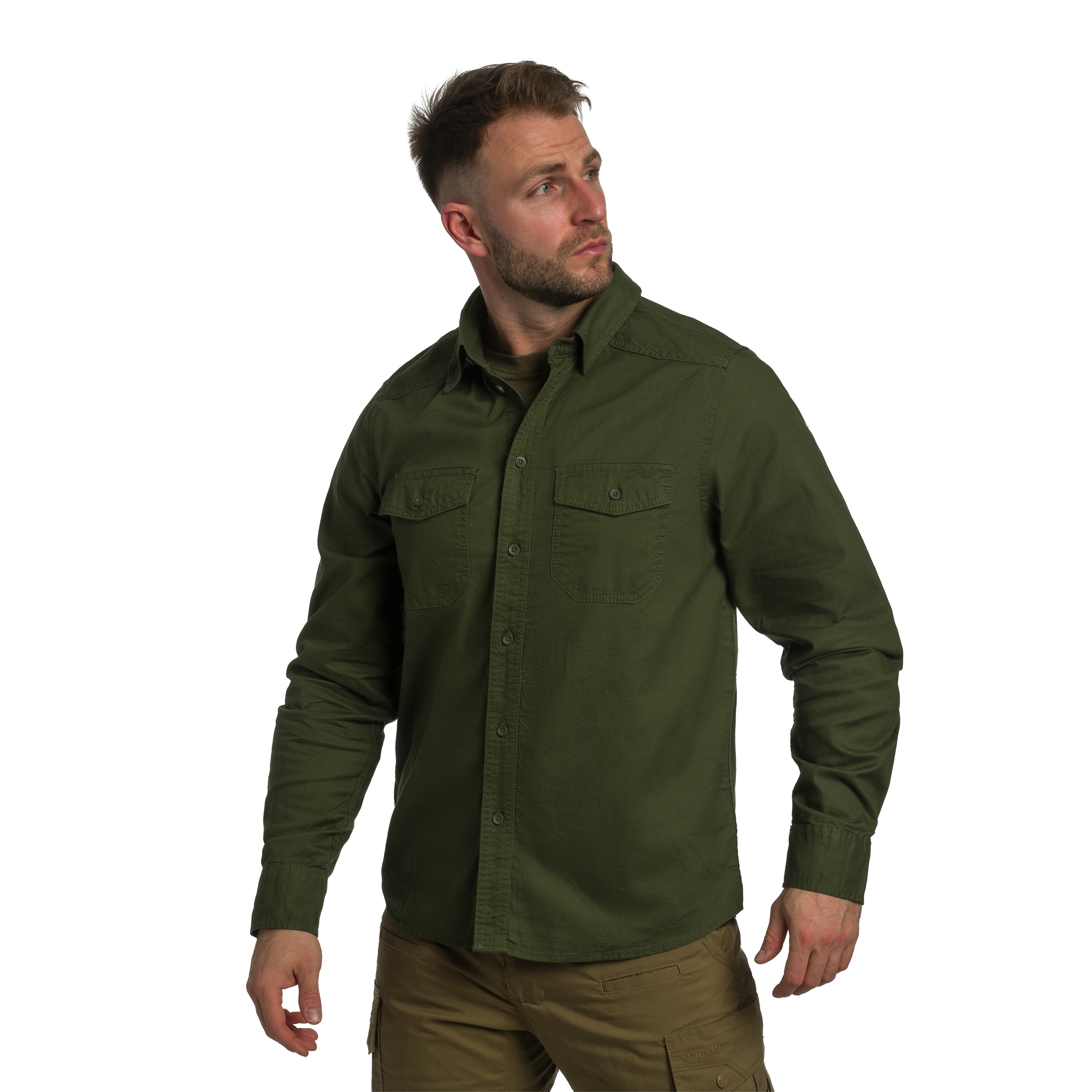 Koszula Brandit Flannel Shirt Long Sleeve - Olive