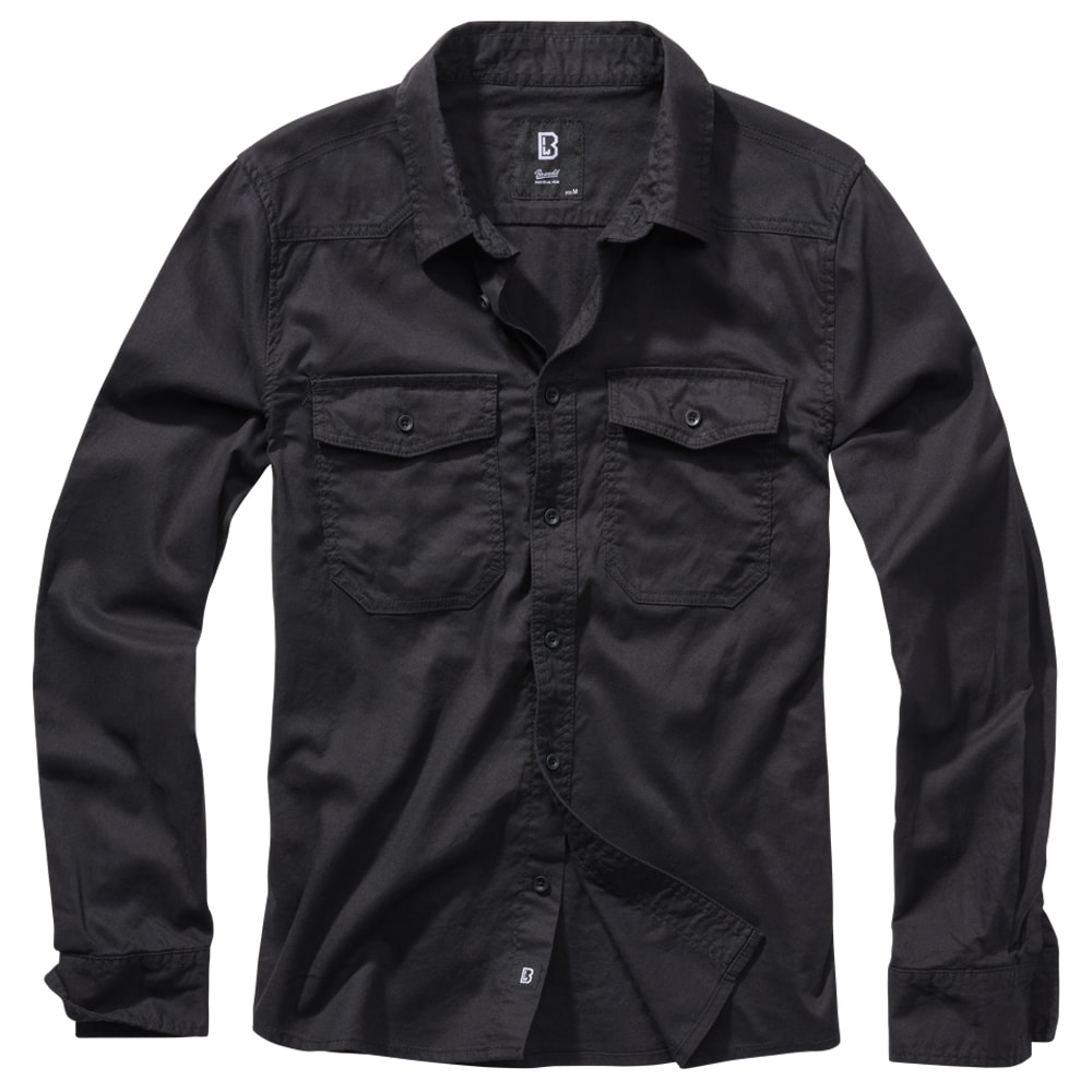 Сорочка Brandit Flannel Shirt Long Sleeve - Black