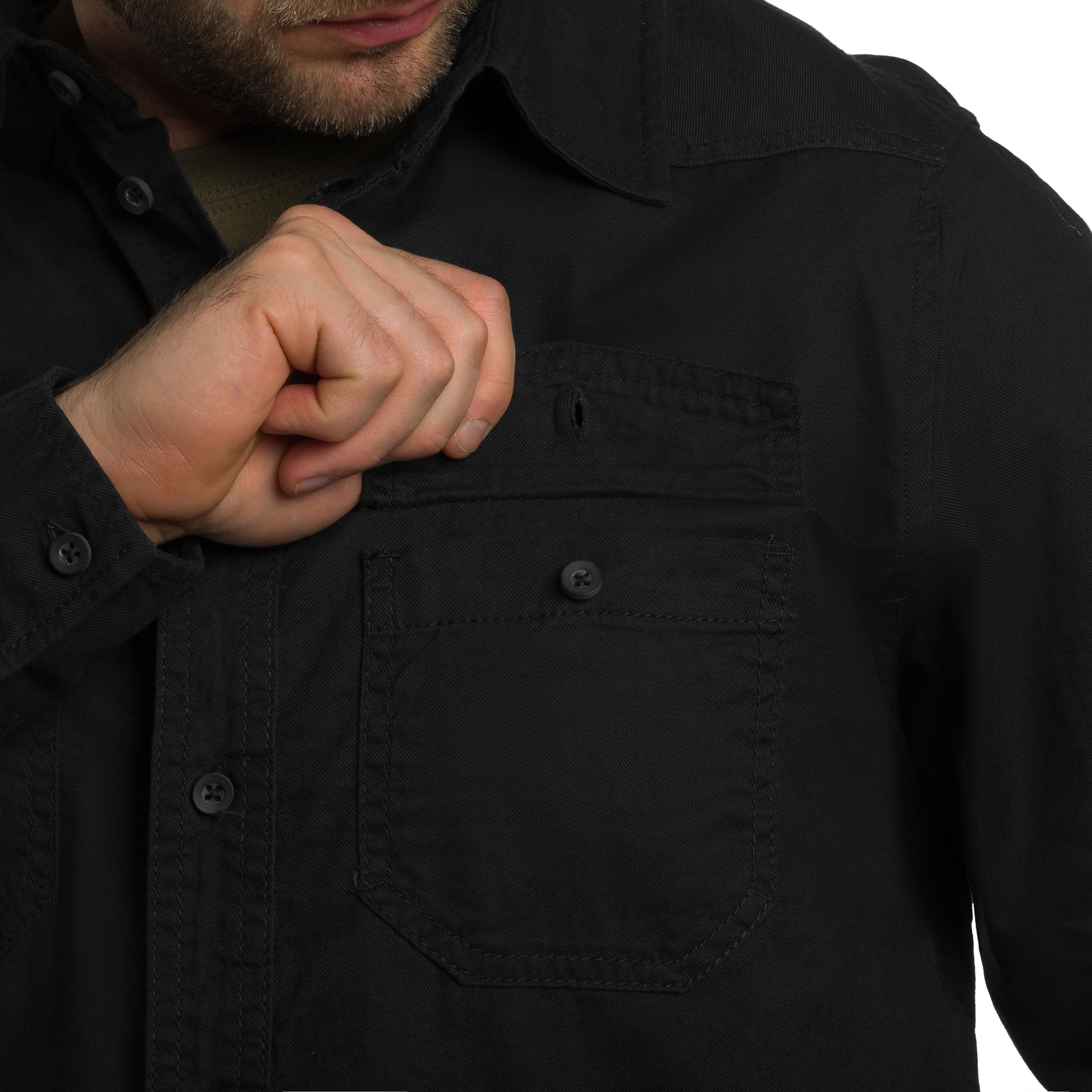 Koszula Brandit Flannel Shirt Long Sleeve - Black