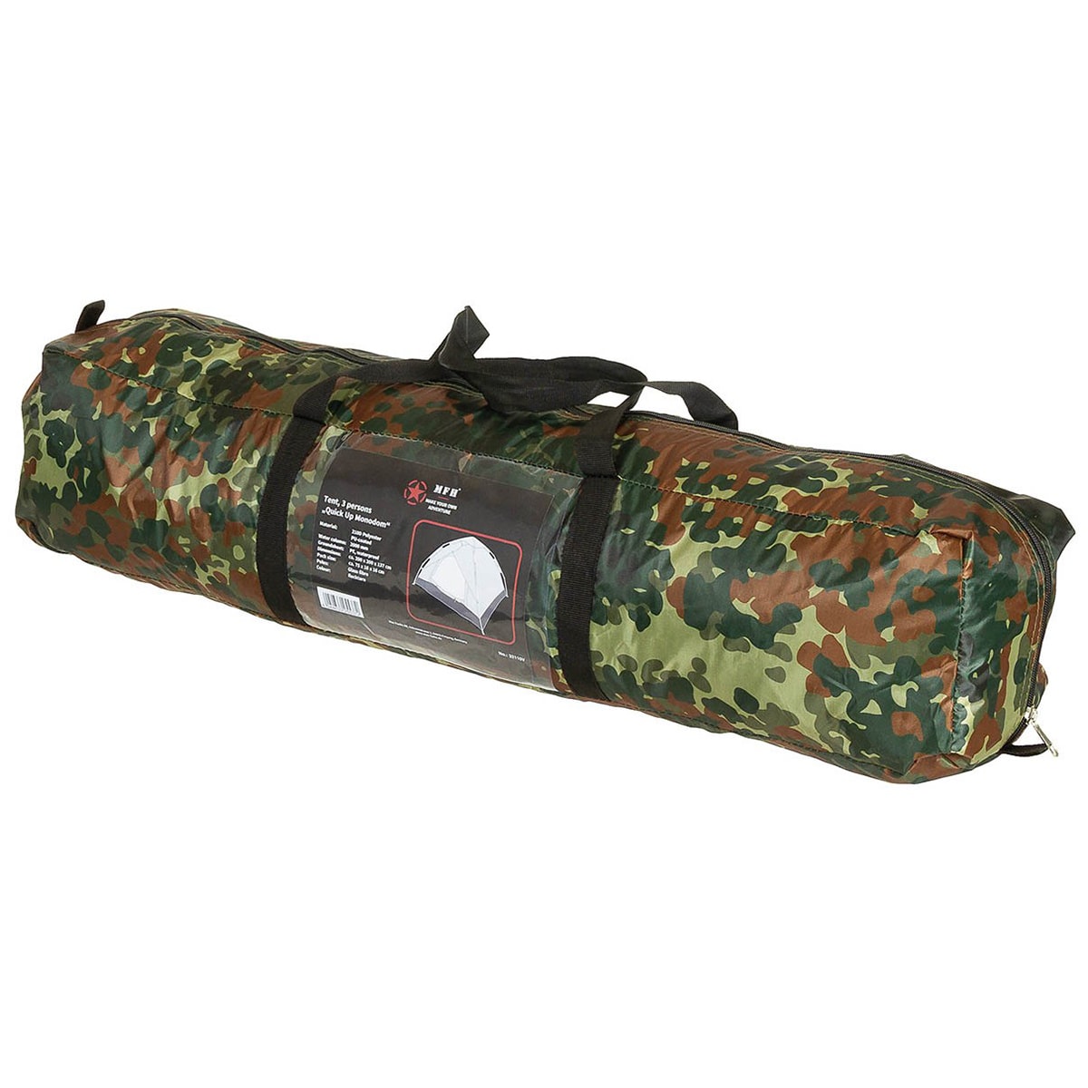 Namiot 3-osobowy MFH Quick Up Monodom - Flecktarn