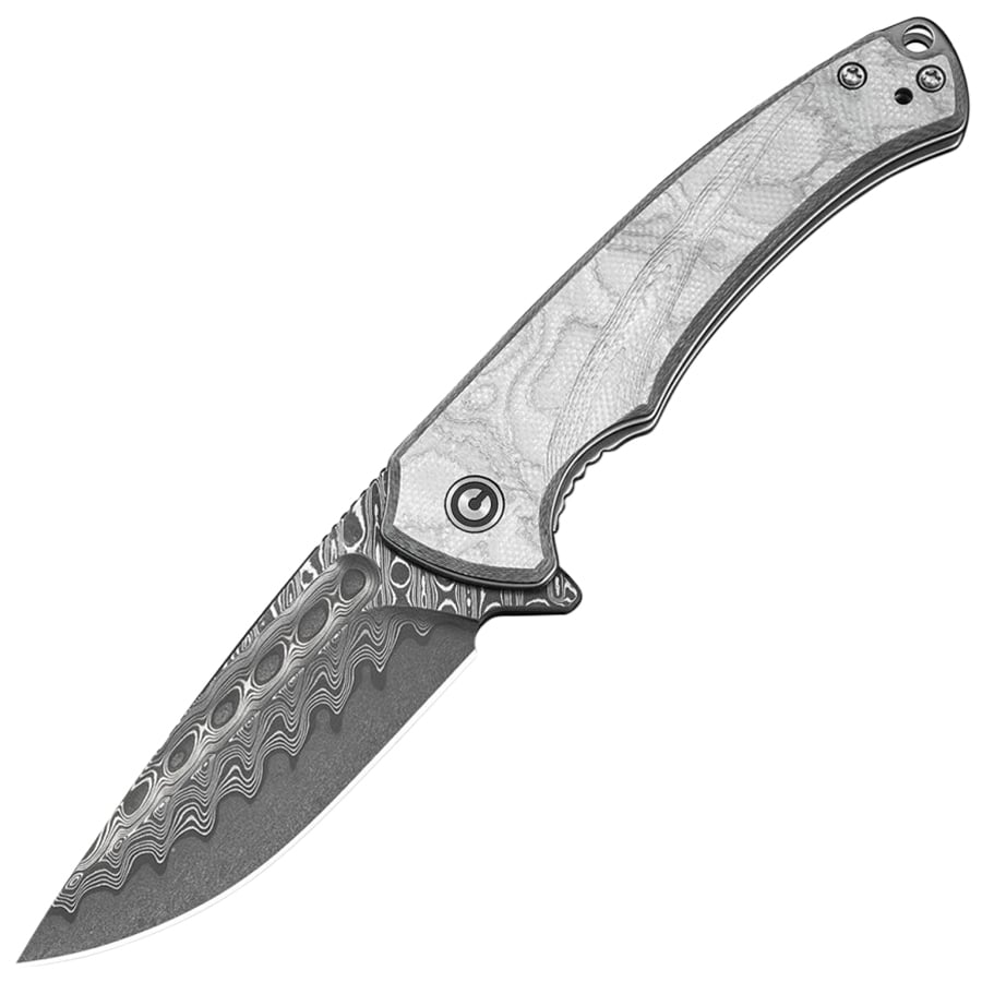 Nóż składany Civivi Voidflare Damascus G10 - Silver
