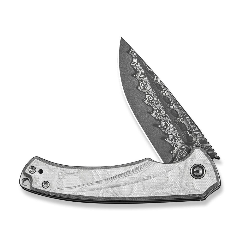 Nóż składany Civivi Voidflare Damascus G10 - Silver