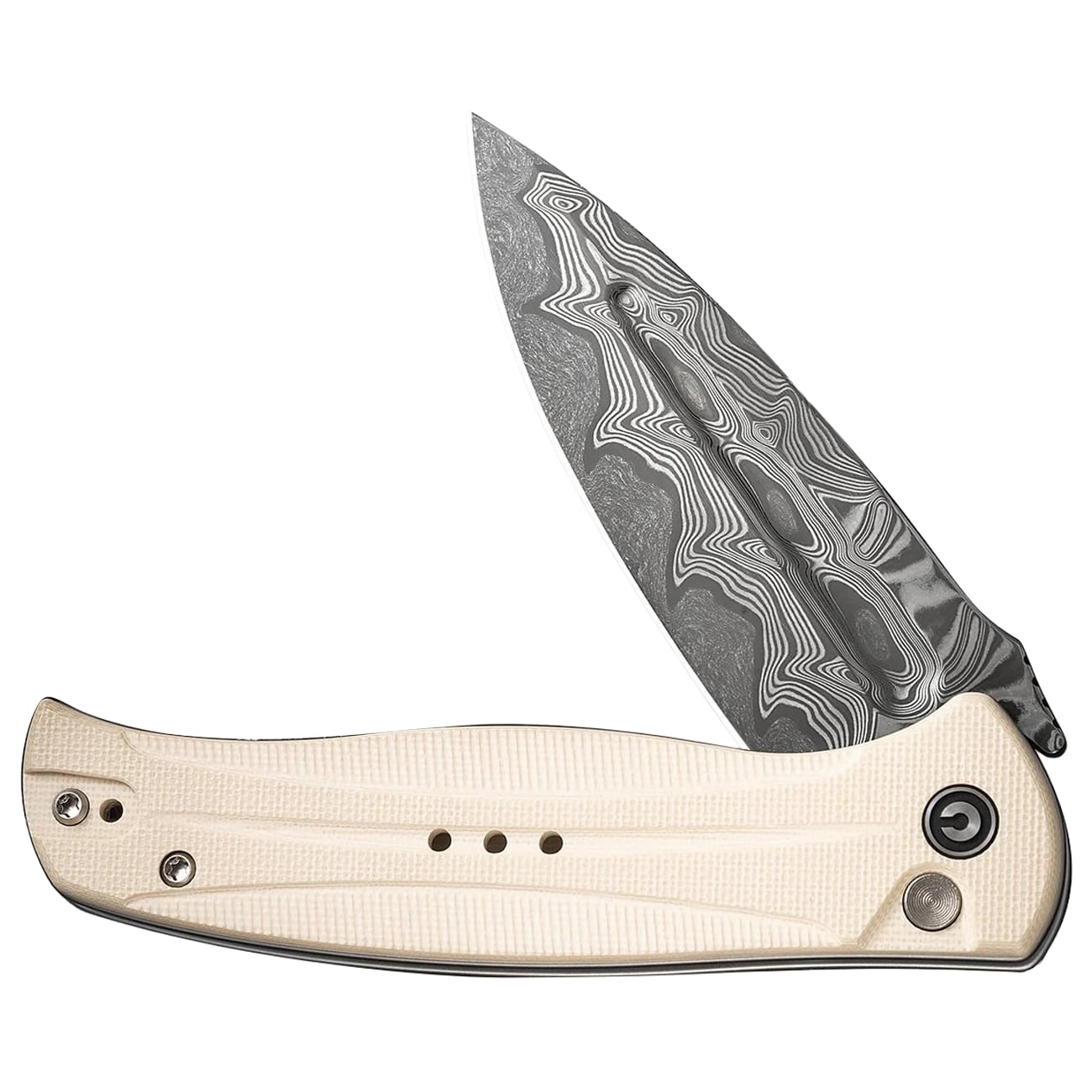 Nóż składany Civivi Incindie Damascus G10 - Ivory