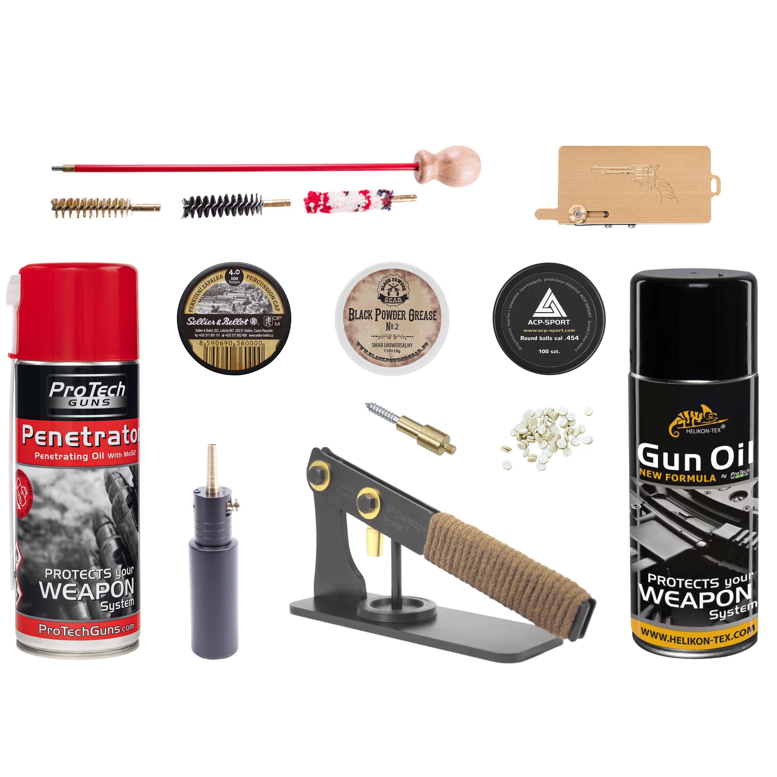 Zestaw akcesoriów do broni czarnoprochowej