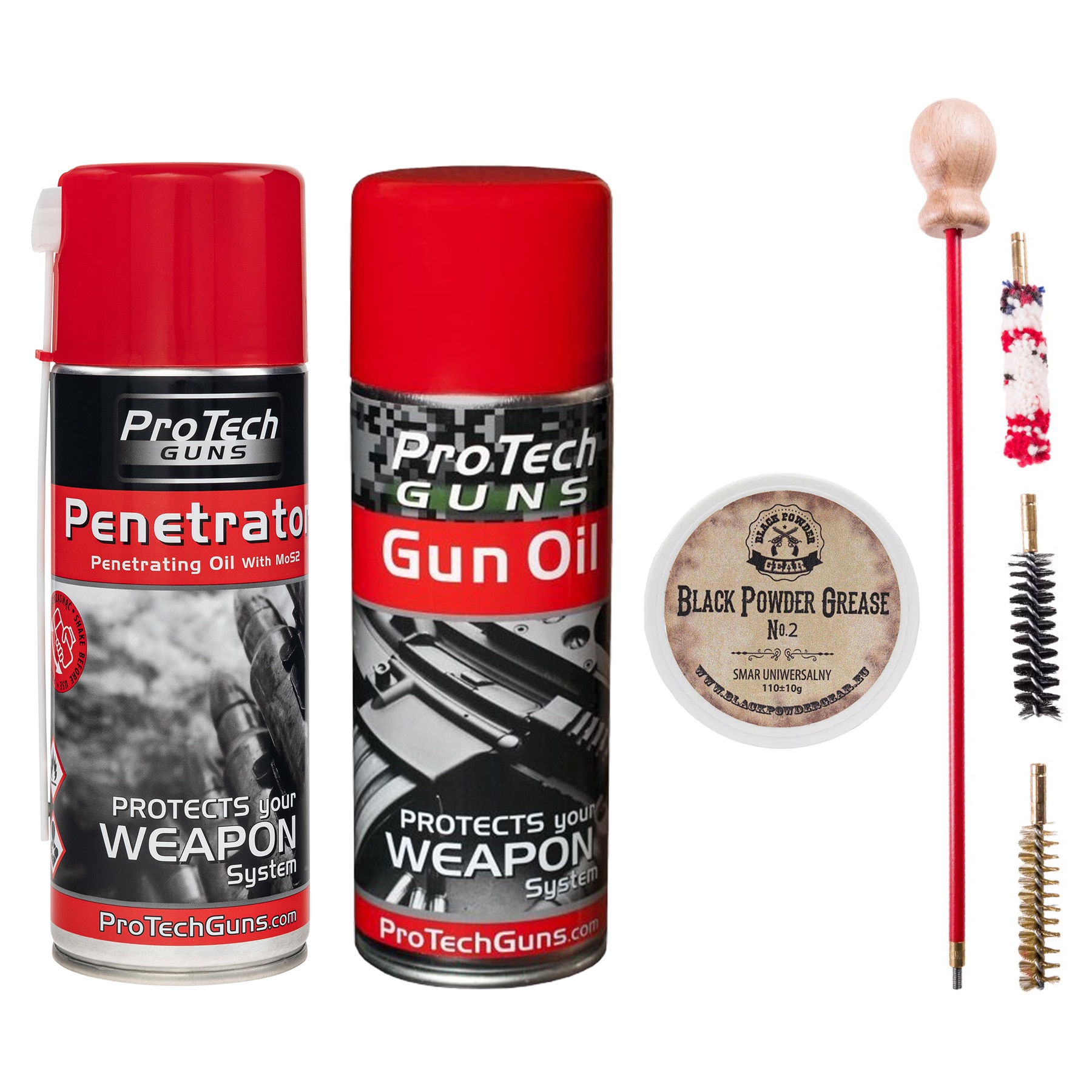 Zestaw smarów + wycior do czyszczenia broni