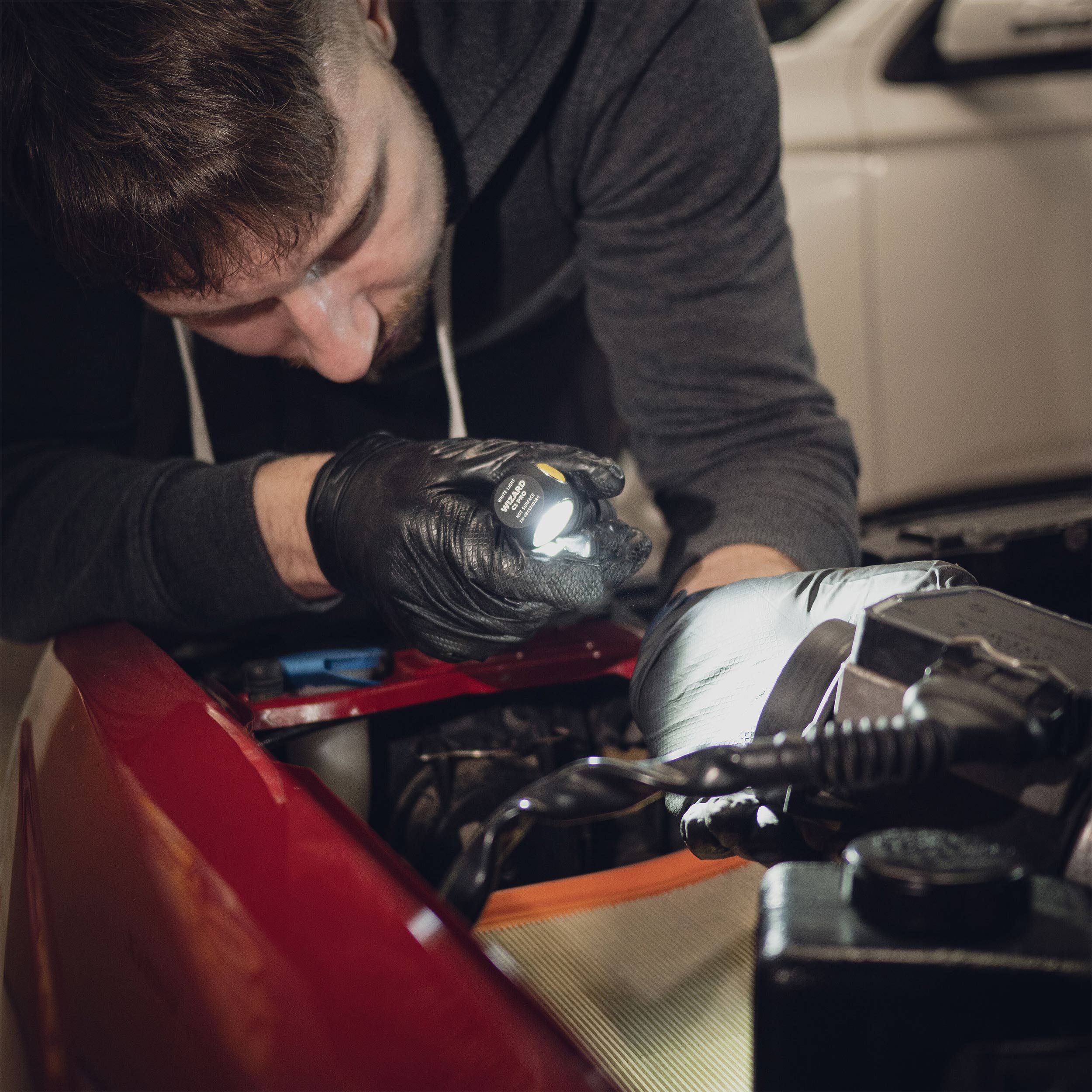 Налобний і кутовий ліхтарик Armytek Wizard C1 Pro Magnet USB Yellow PCB - 930 люменів