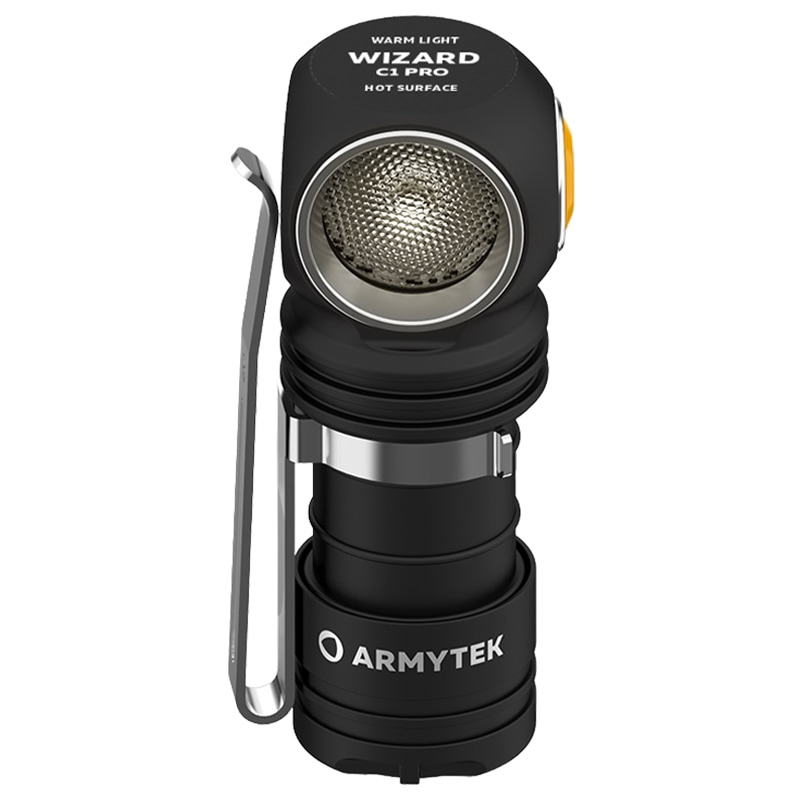 Налобний і кутовий ліхтарик Armytek Wizard C1 Pro Magnet USB Yellow PCB - 930 люменів