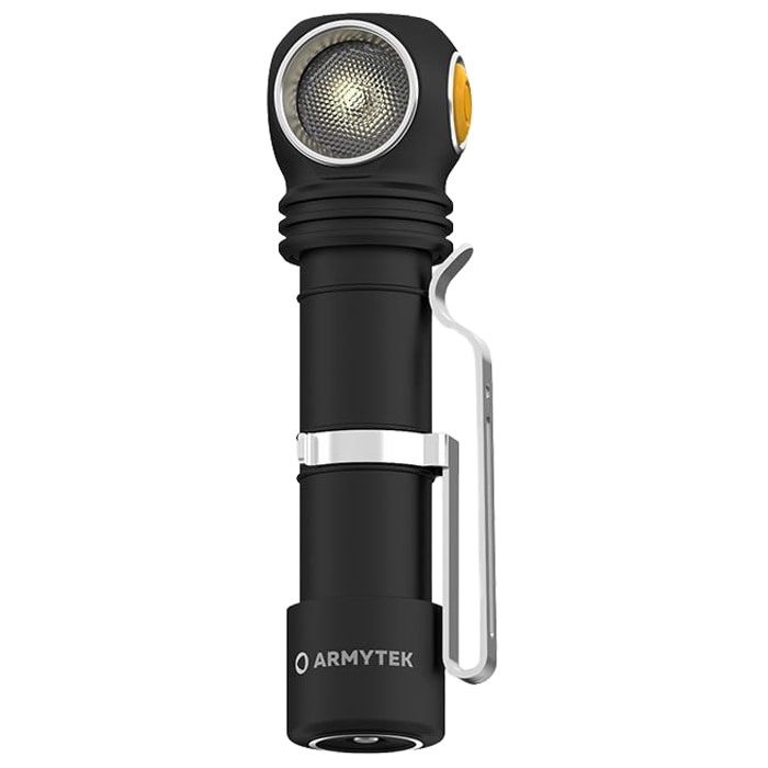 Налобний кутовий ліхтарик Armytek Wizard C2 Pro Nichia Magnet USB Yellow PCB - 1600 люменів