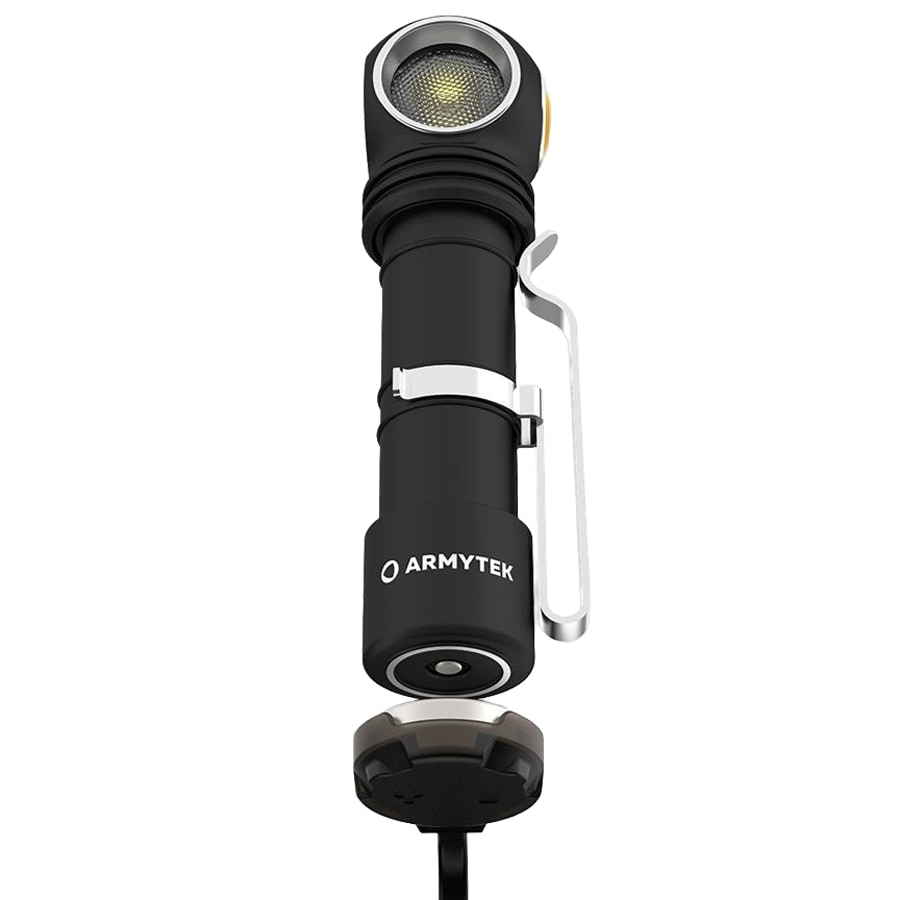 Налобний кутовий ліхтарик Armytek Wizard C2 Pro Nichia Magnet USB Yellow PCB - 1600 люменів