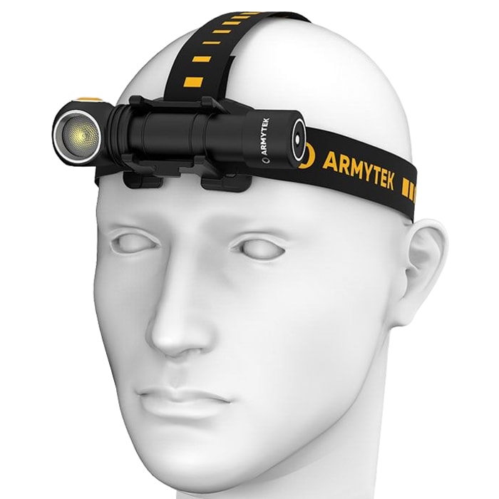 Налобний кутовий ліхтарик Armytek Wizard C2 Pro Nichia Magnet USB Yellow PCB - 1600 люменів