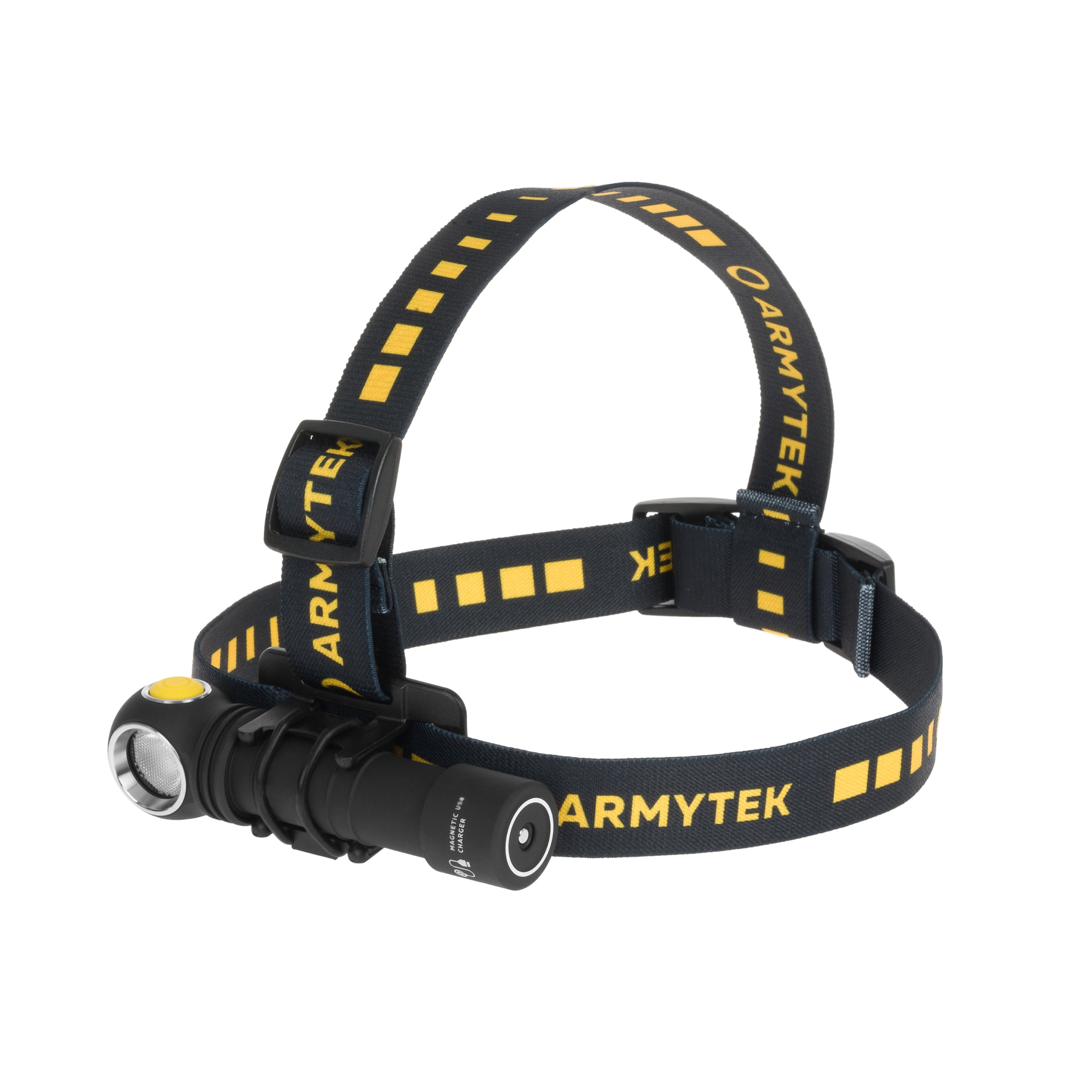 Latarka czołowa i kątowa Armytek Wizard C2 Pro Nichia Magnet USB Yellow PCB - 1600 lumenów