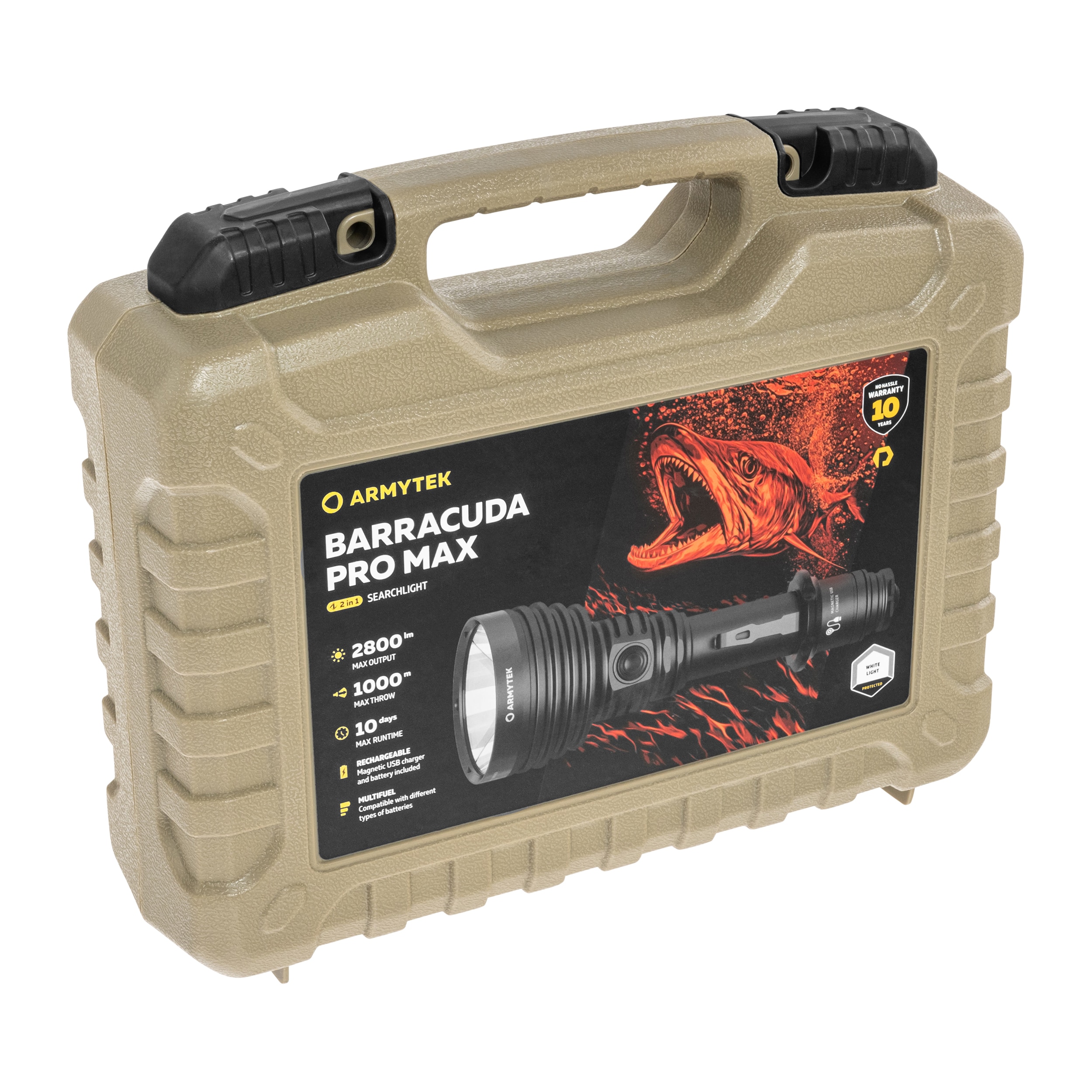 Latarka Armytek Barracuda Pro Max USB White - 2800 lumenów