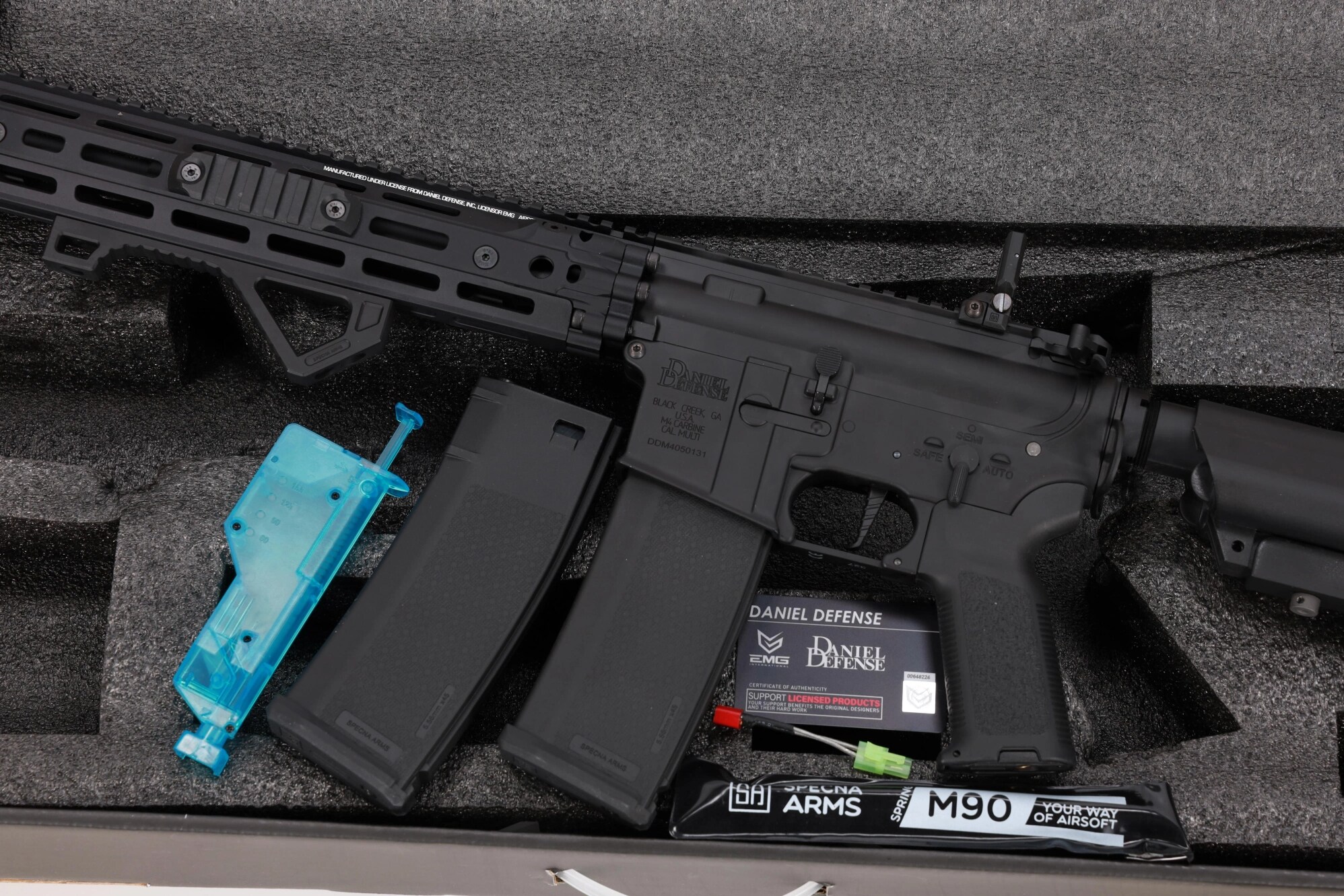 Karabinek szturmowy AEG Specna Arms Daniel Defense RIS III 12.5'' SA-E28 Edge HAL 2 ETU Gen. 2 - Black