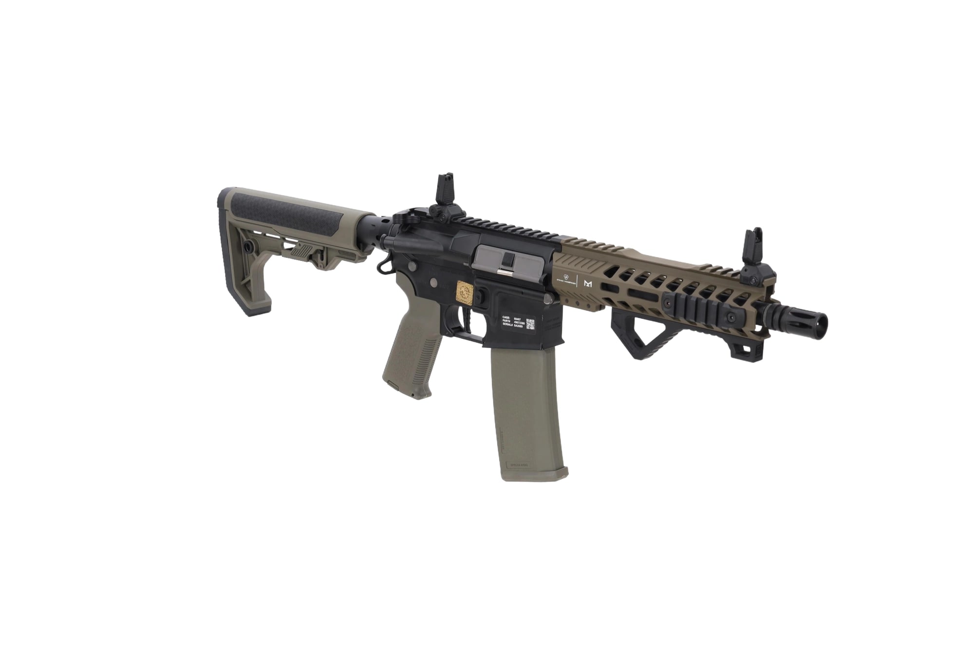 Karabinek szturmowy AEG Specna Arms RRA SA-E17 Edge HAL 2 ETU Light Ops Stock Gen. 2 - Olive
