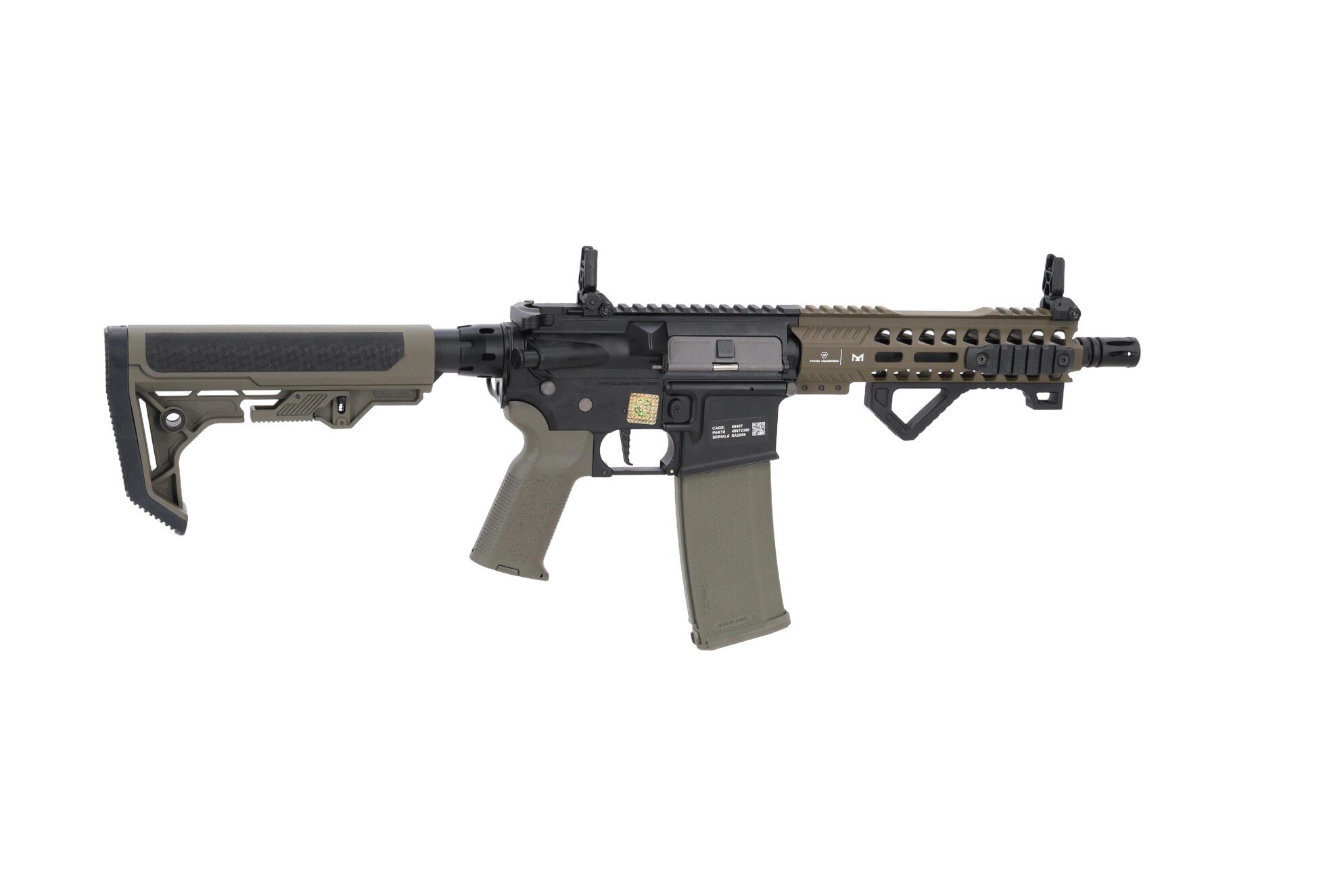 Karabinek szturmowy AEG Specna Arms RRA SA-E17 Edge HAL 2 ETU Light Ops Stock Gen. 2 - Olive