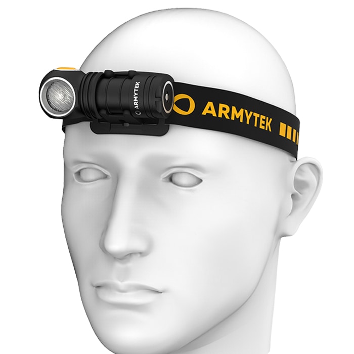 Latarka czołowa i kątowa Armytek Wizard C1 Pro Magnet USB White PCB - 1000 lumenów