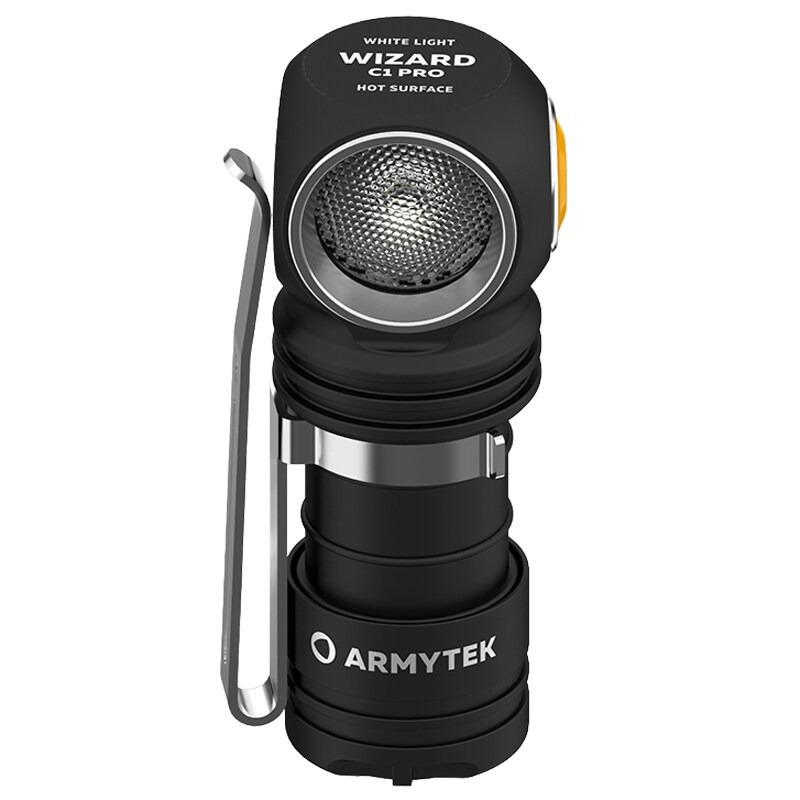 Latarka czołowa i kątowa Armytek Wizard C1 Pro Magnet USB White PCB - 1000 lumenów