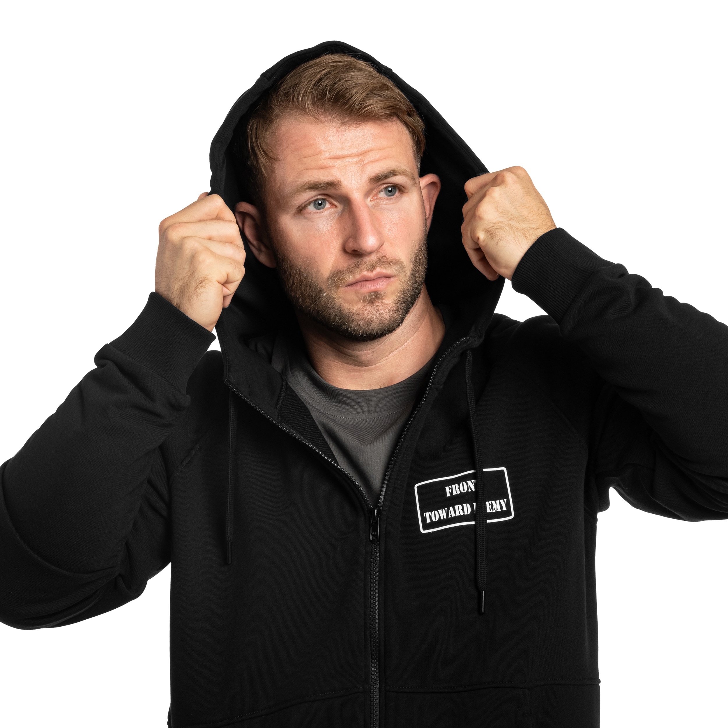 Bluza Helikon-Tex Front Toward Enemy Hoodie - Black