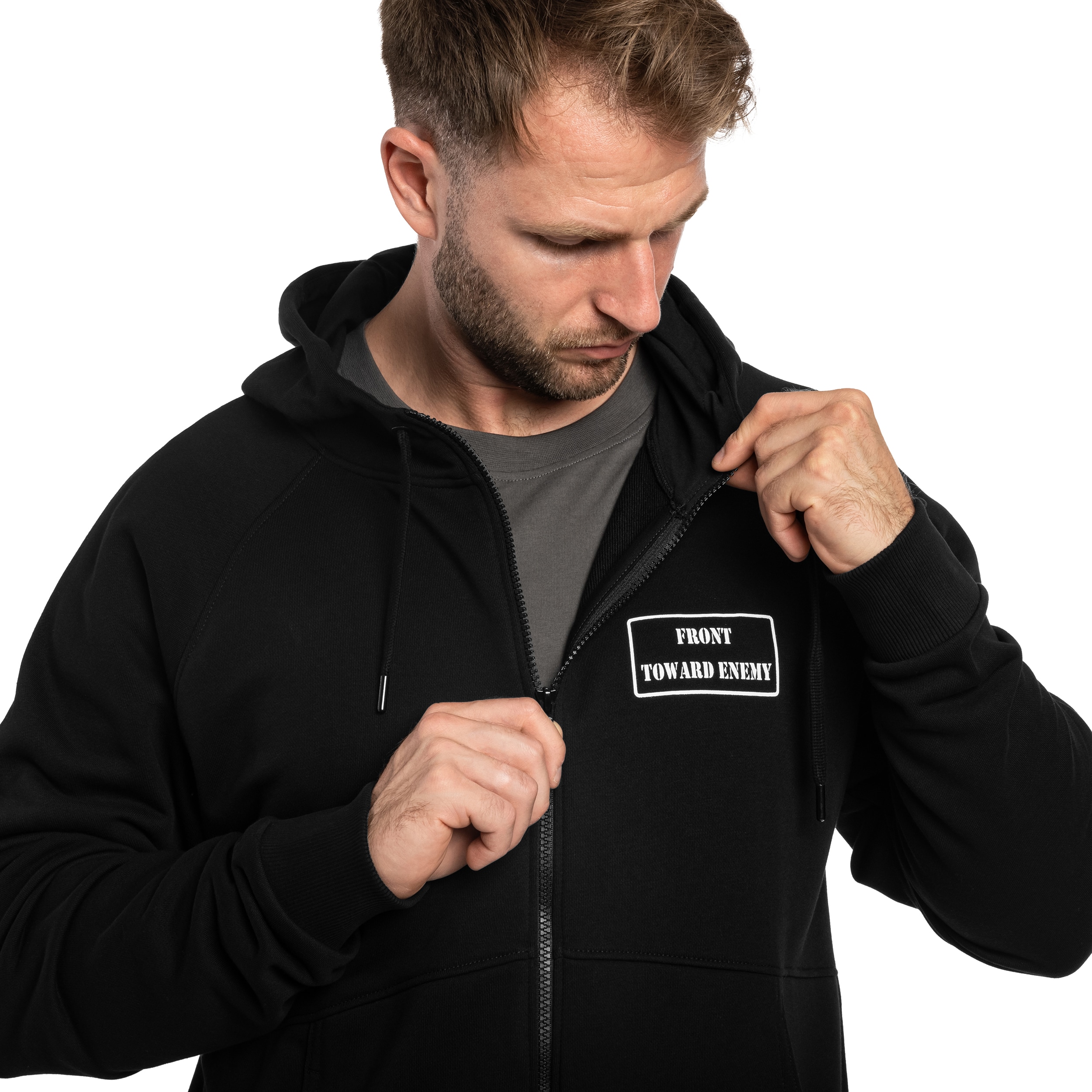 Bluza Helikon-Tex Front Toward Enemy Hoodie - Black