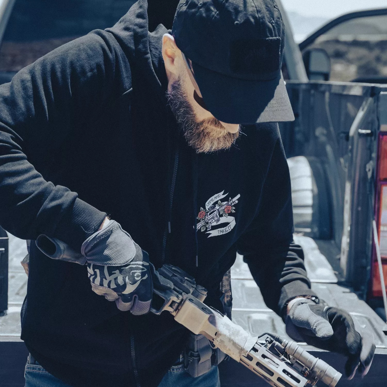 Bluza Helikon Full-Zip Come And Take It Hoodie - Black