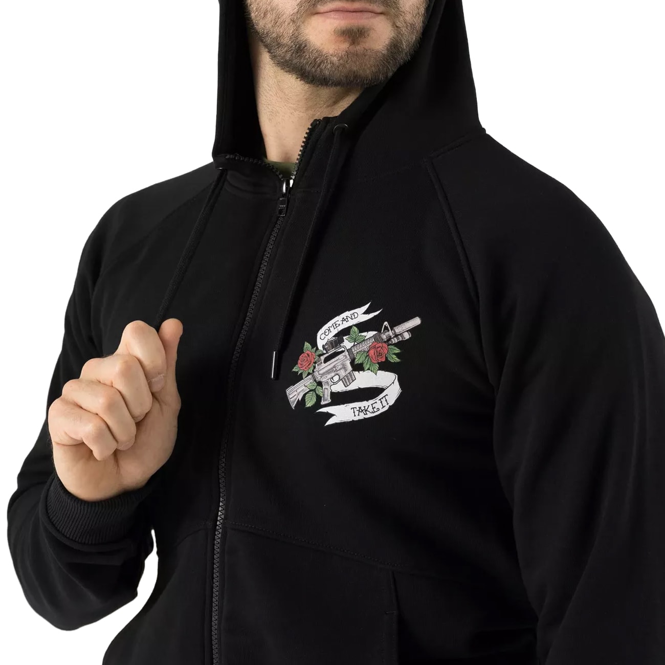 Bluza Helikon Full-Zip Come And Take It Hoodie - Black