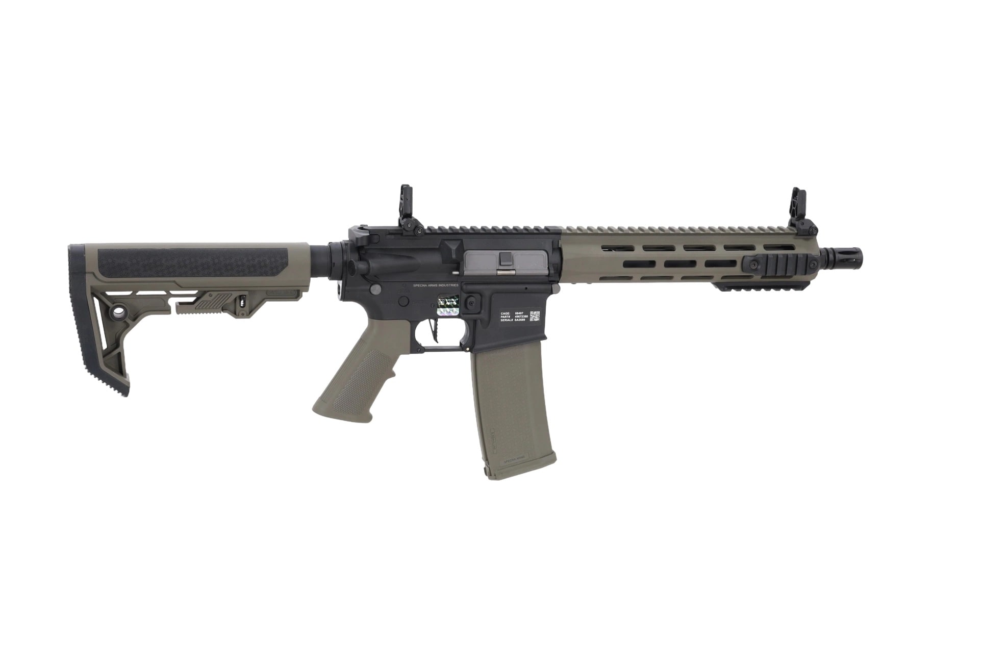 Karabinek szturmowy AEG Specna Arms SA-F03 FLEX Light Ops Stock HAL ETU Gen.2 - Olive