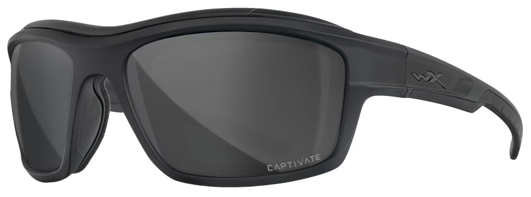 Okulary taktyczne Wiley X Ozone - Captivate Polarized Grey/Matte Black + Anti-Fog Cleaner Kit - zestaw