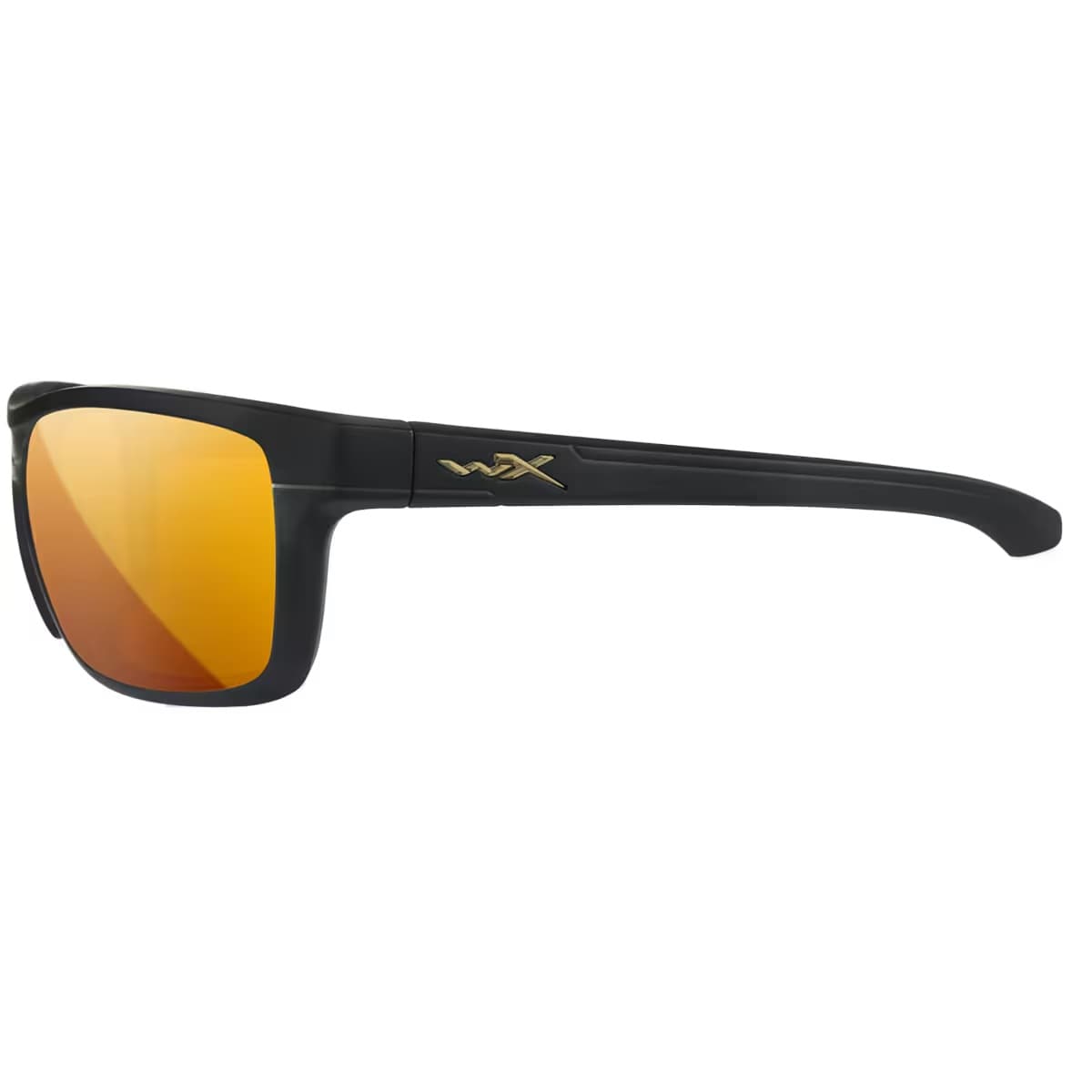 Okulary taktyczne Wiley X Kingpin - Captivate Polarized Bronze Mirror/Matte Black + Anti-Fog Cleaner Kit - zestaw