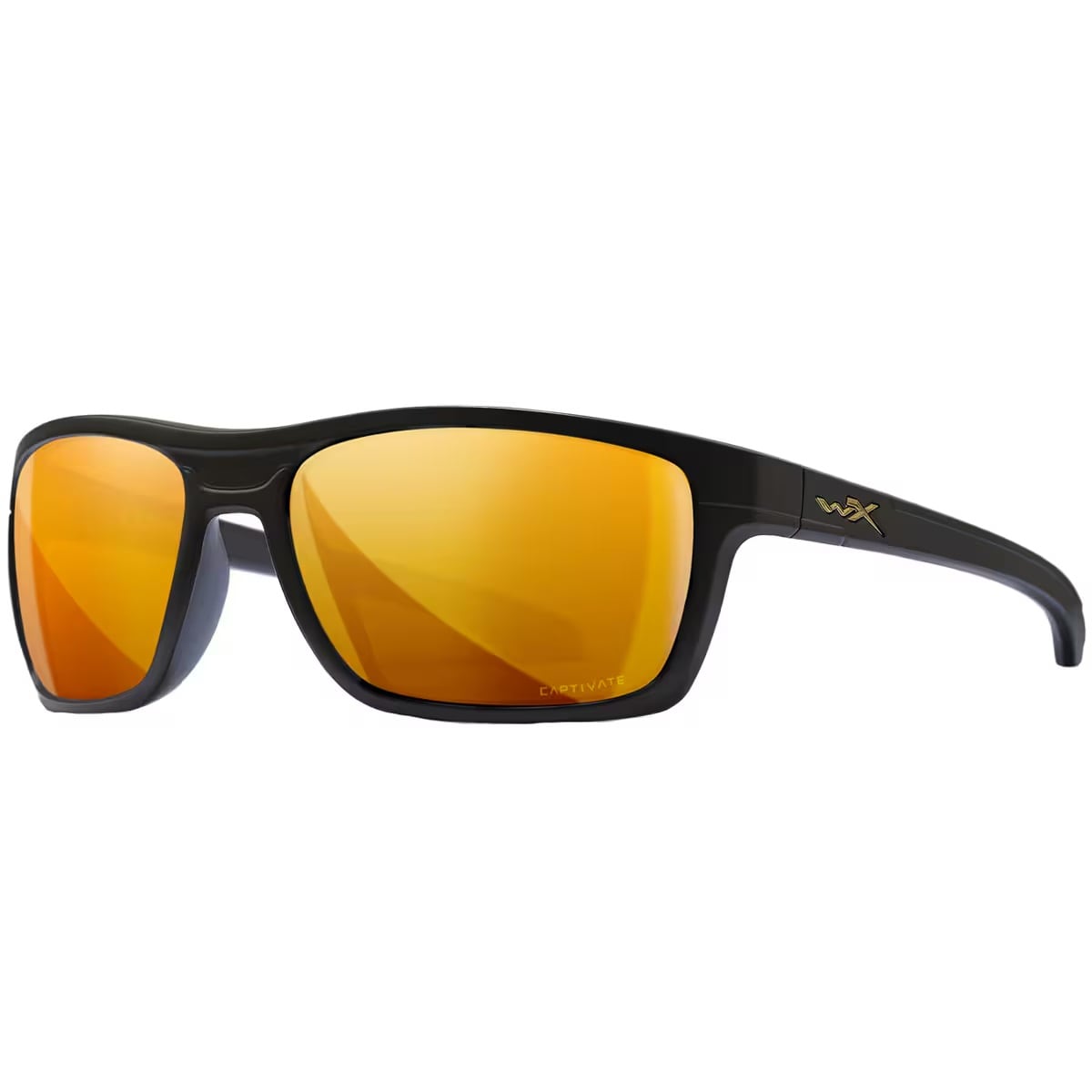 Okulary taktyczne Wiley X Kingpin - Captivate Polarized Bronze Mirror/Matte Black + Anti-Fog Cleaner Kit - zestaw