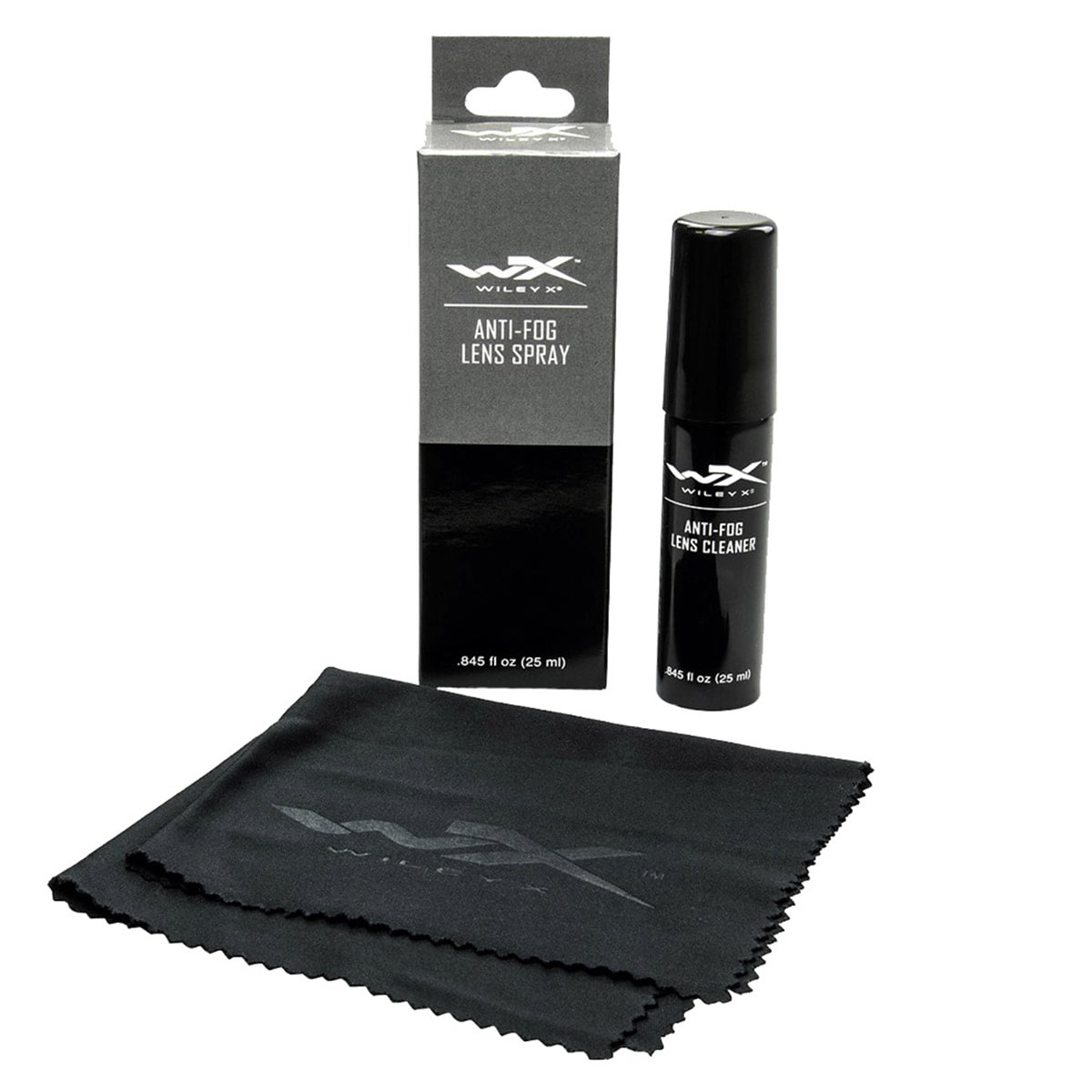 Okulary taktyczne Wiley X Saber Advanced Set 3in1 - Smoke/Rust/Vermillion/Matte Black + Anti-Fog Cleaner Kit - zestaw