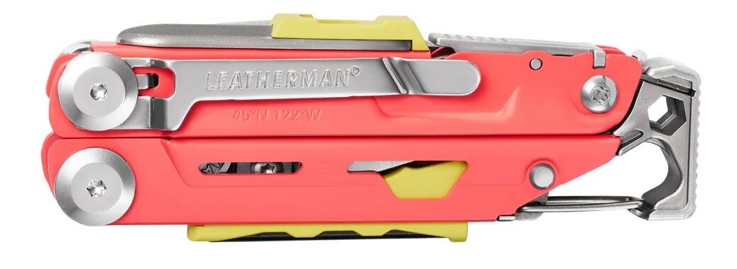Multitool Leatherman Signal Guava z kaburą