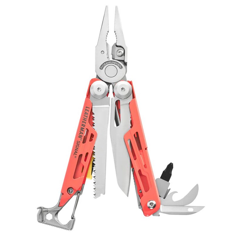 Multitool Leatherman Signal Guava z kaburą