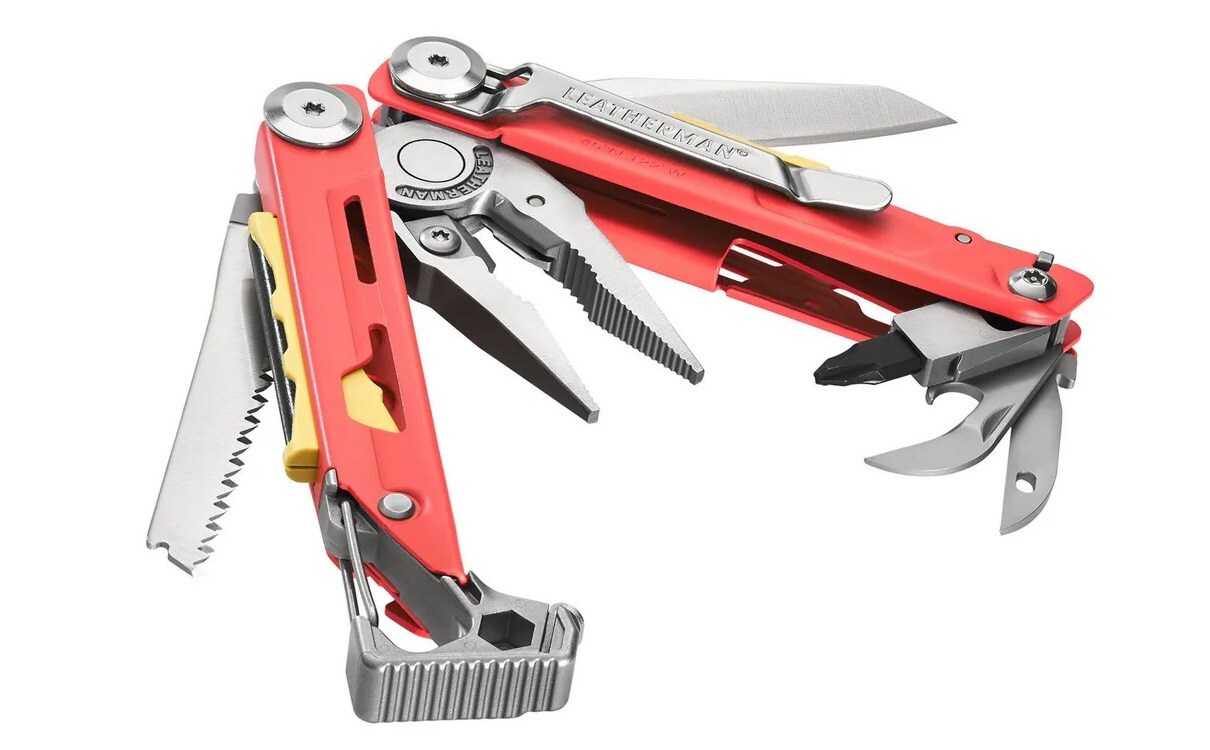 Multitool Leatherman Signal Guava z kaburą