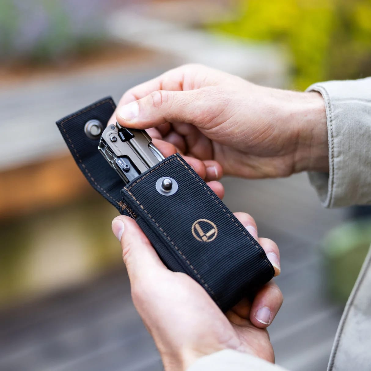 Kabura Leatherman Nylon Large z kieszeniami - Black