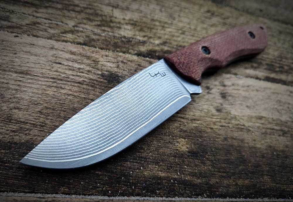 Nóż LKW Mauler VG-10 Damast - Brown Micarta