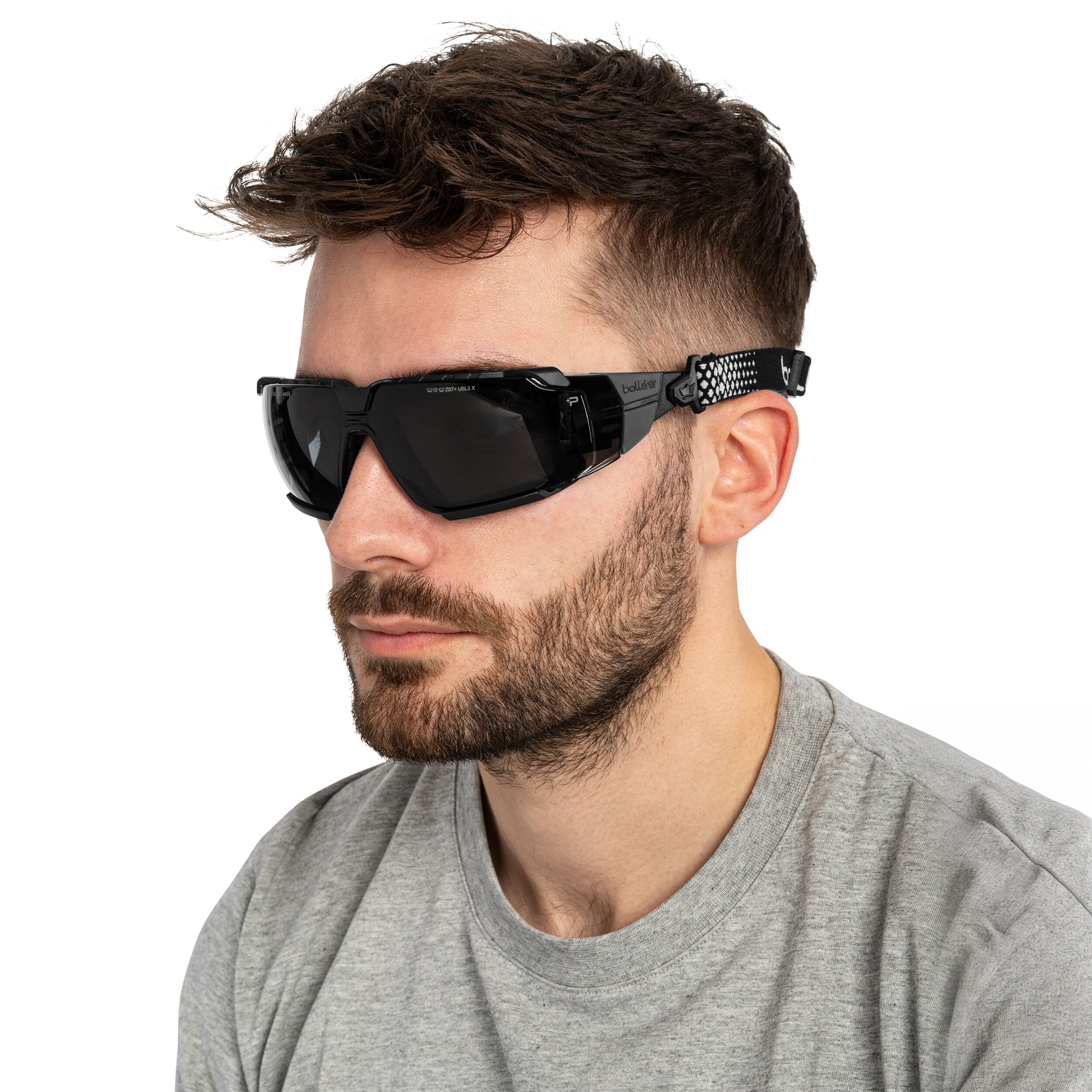 Okulary taktyczne Bolle Rush+ 2.0 XP - Smoke/Black/Grey