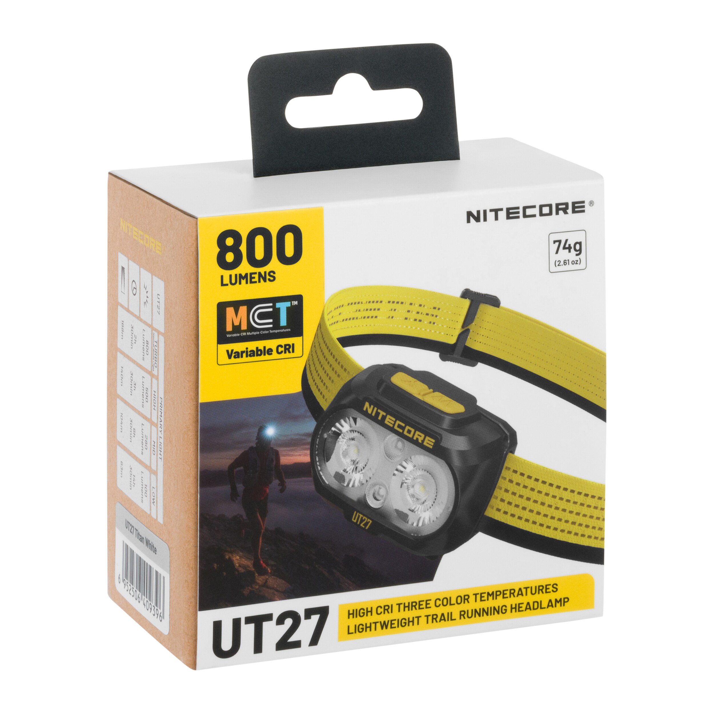 Latarka czołowa Nitecore UT27 Pro MTC White - 800 lumenów