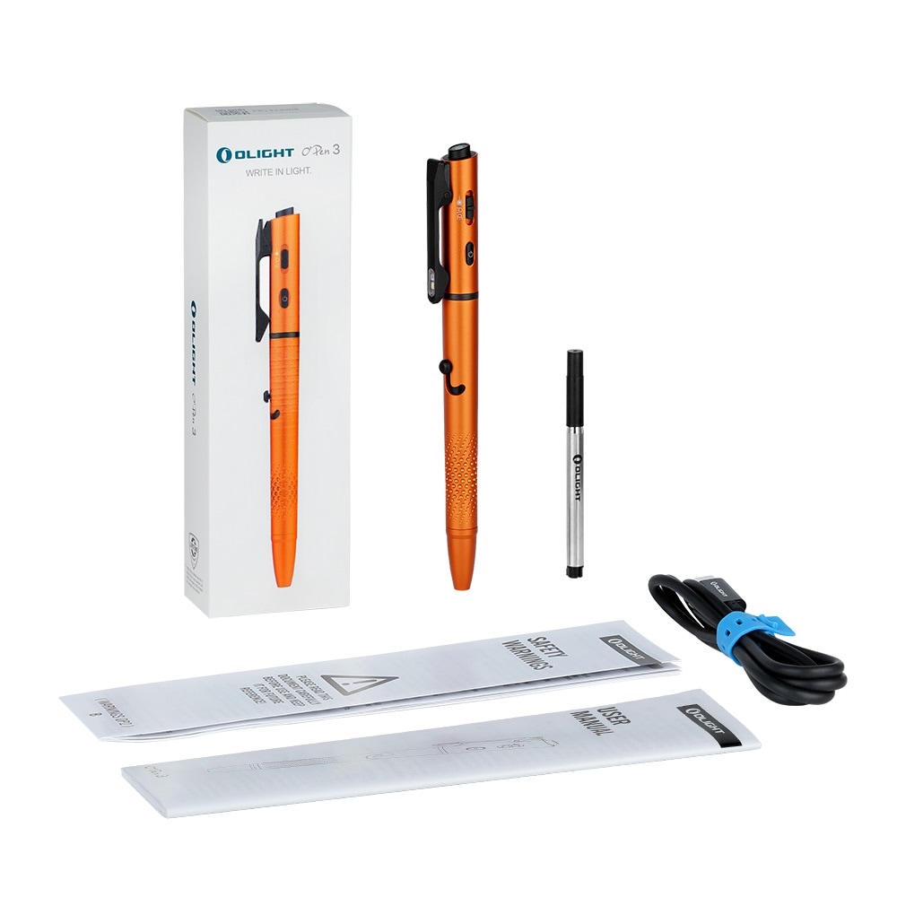 Latarka długopis Olight O'Pen 3 Orange - 120 lumenów