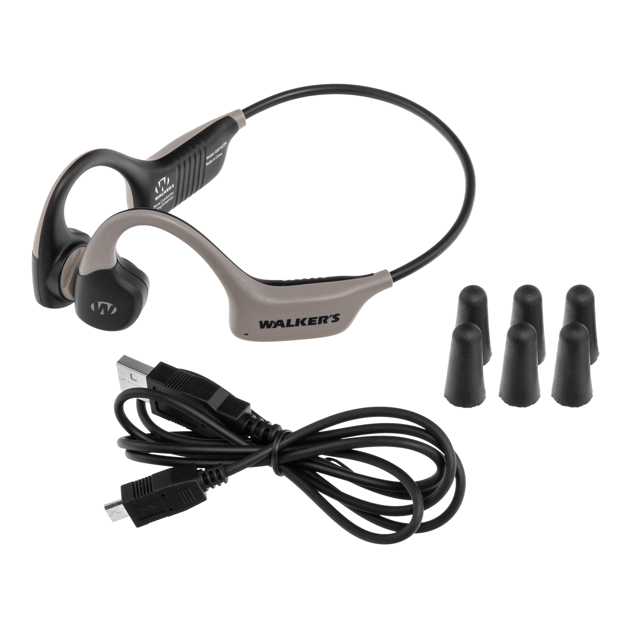 Ochronniki słuchu aktywne Walker's Raptor Bone Conduction Earbuds - Tan