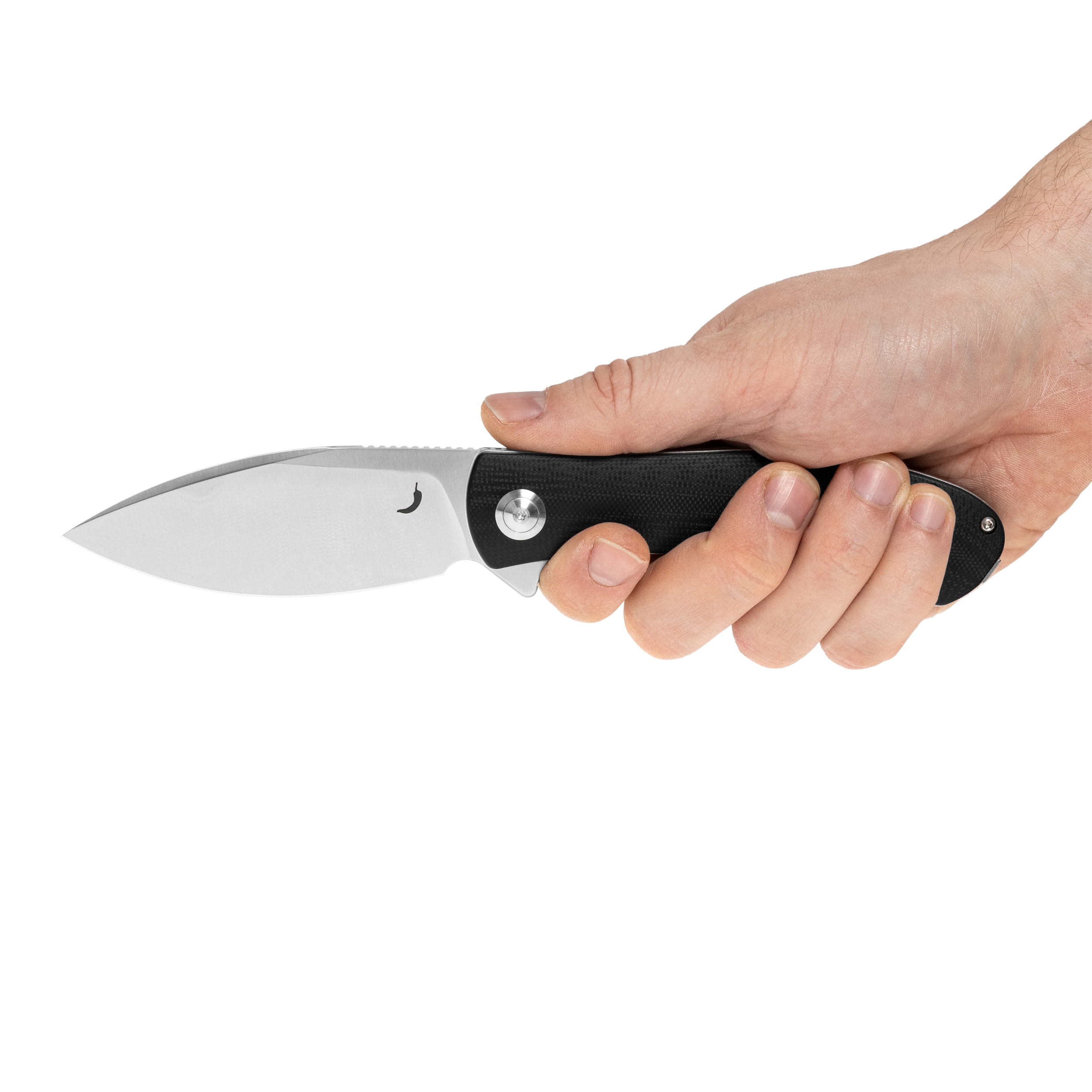 Nóż składany Trollsky Knives Mandu XL 14C28N - Satin/Black G10