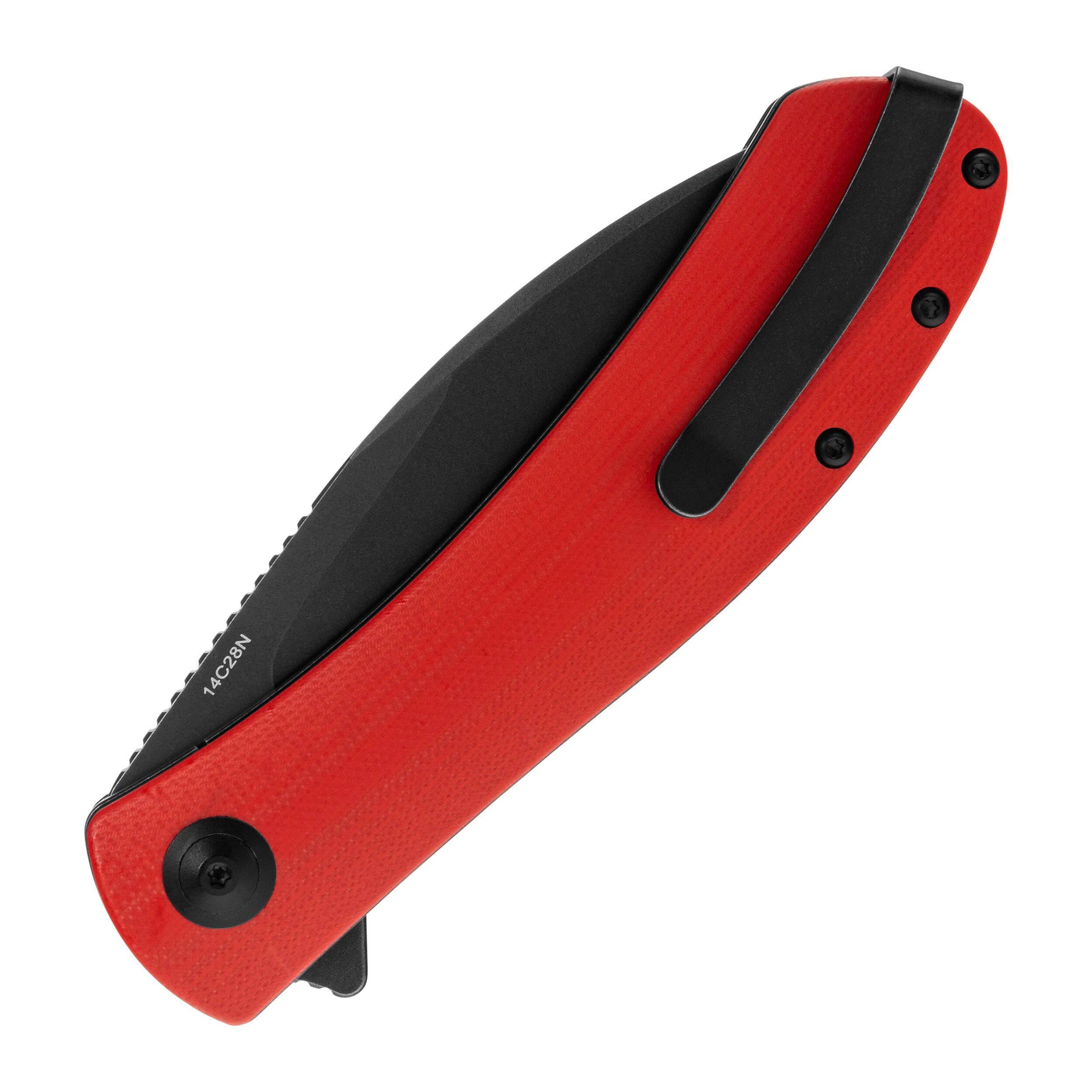 Nóż składany Trollsky Knives Mandu XL 14C28N - Black/Red G10