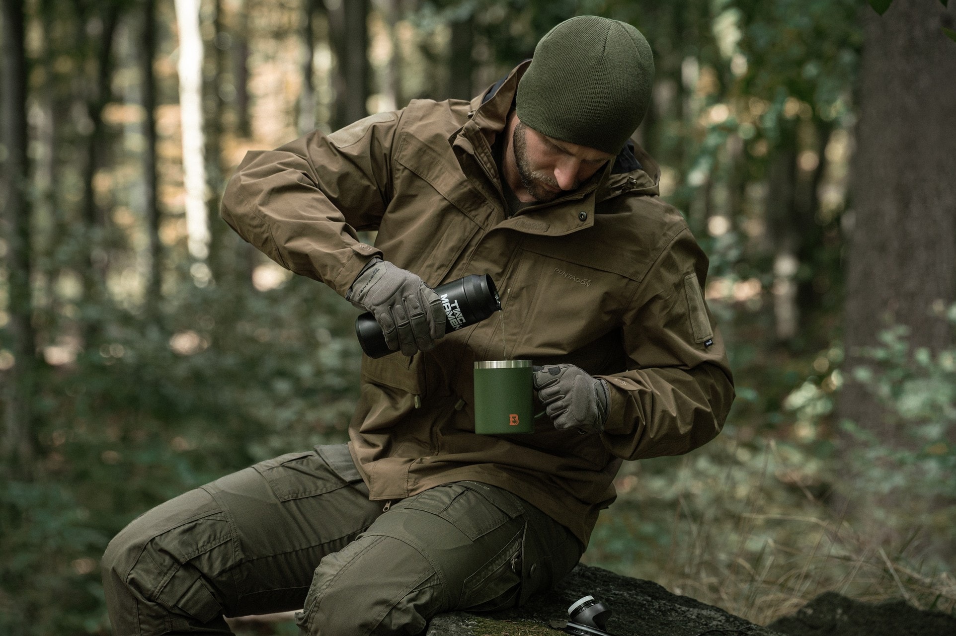 Kubek termiczny Badger Outdoor Steel Boy II 400 ml - Olive