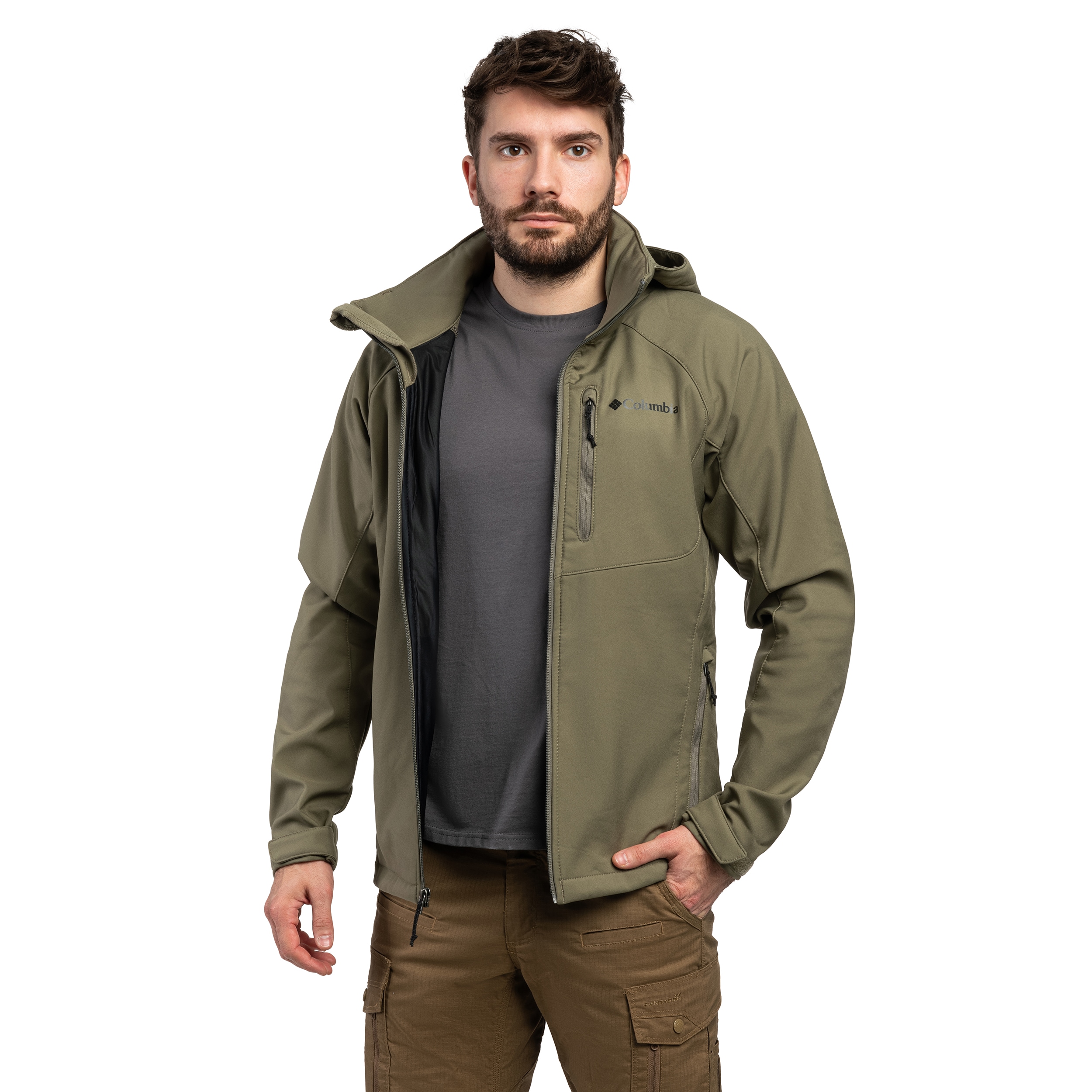 Kurtka Columbia Cascade Ridge III Softshell - Stone Green