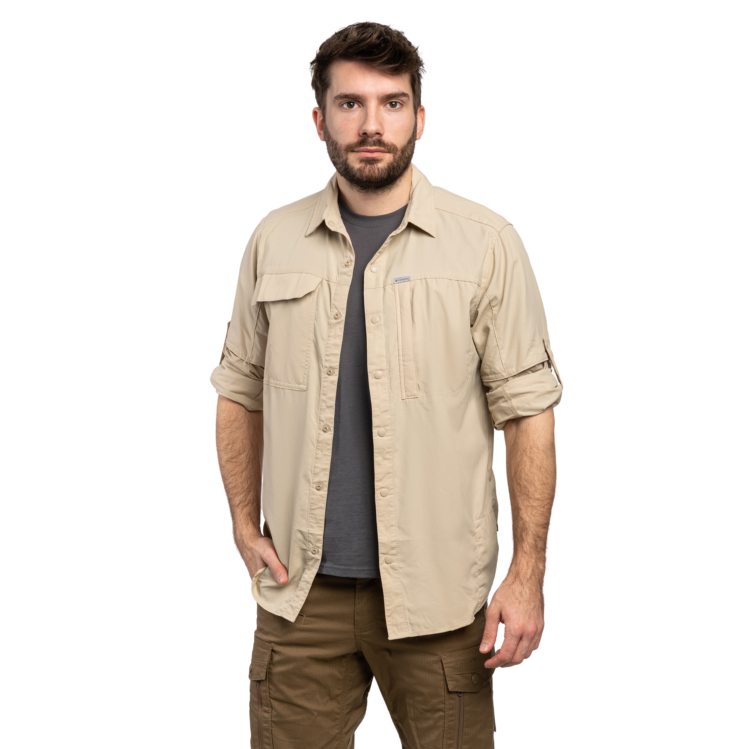 Cорочка Columbia Skien Valley Long Sleeve Insect Shield - Ancient Fossil