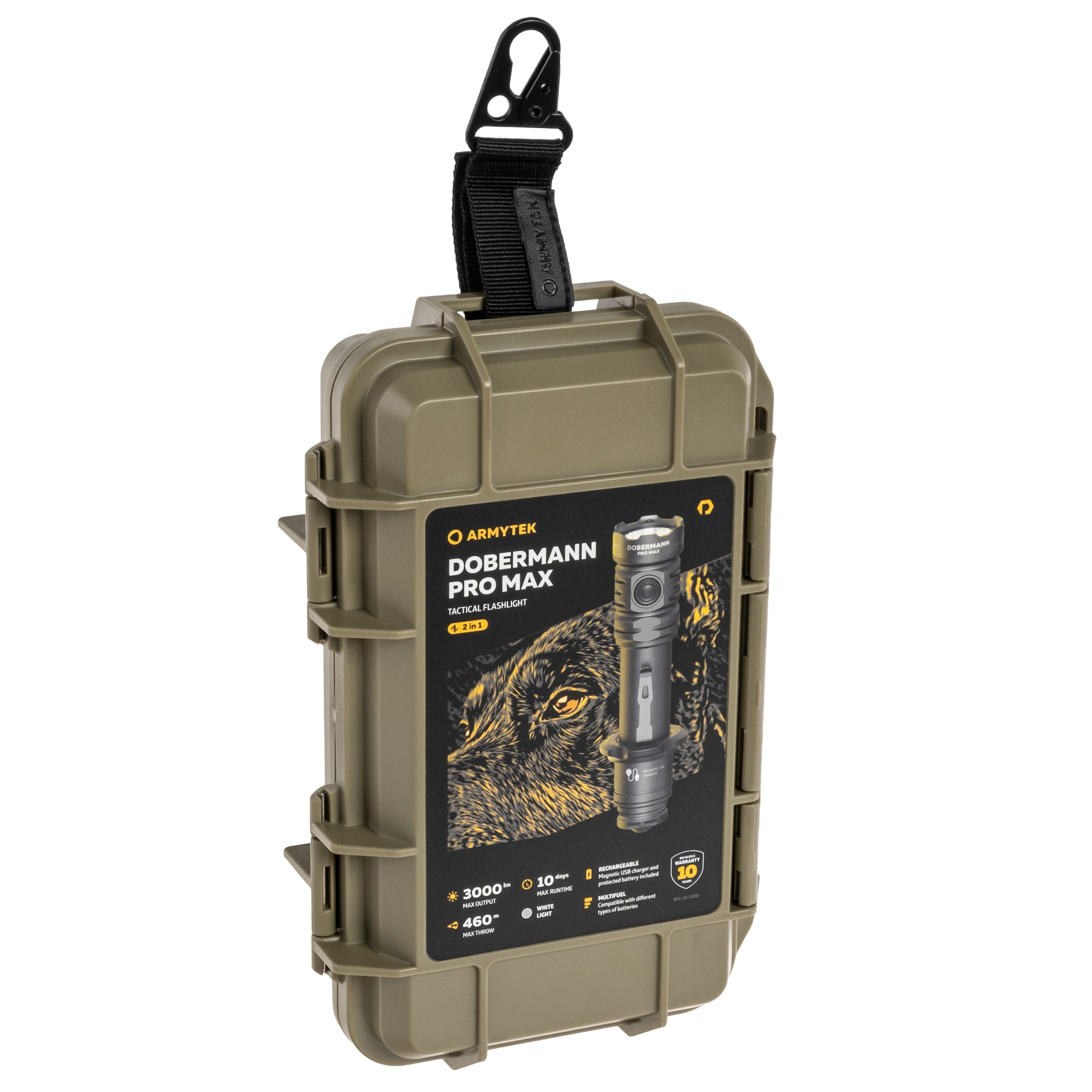 Latarka taktyczna Armytek Dobermann PRO Max White PCB - 3000 lumenów