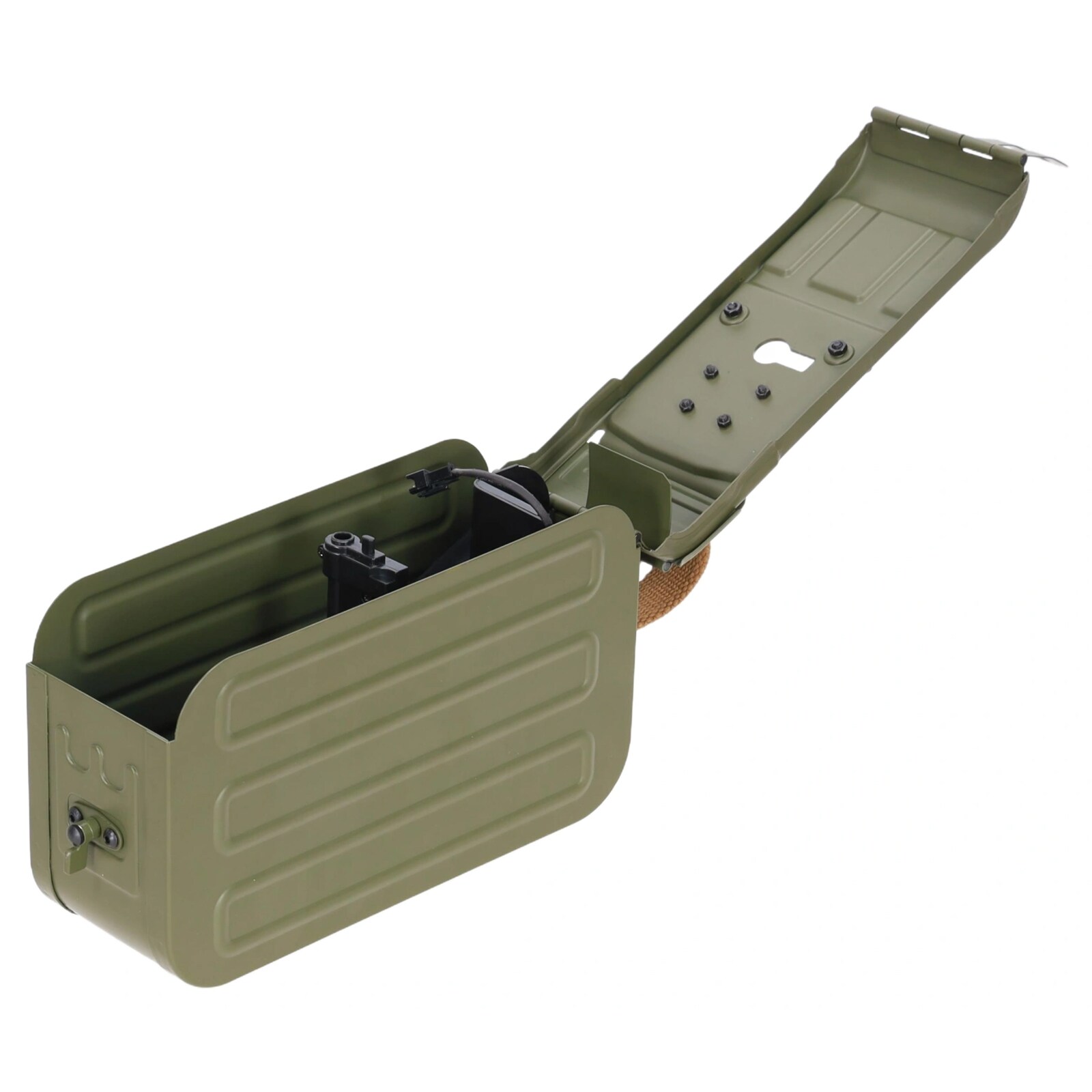 Magazynek pudełkowy ASG Specna Arms x A&K do replik PKM elektryczny Olive - 5000 kulek