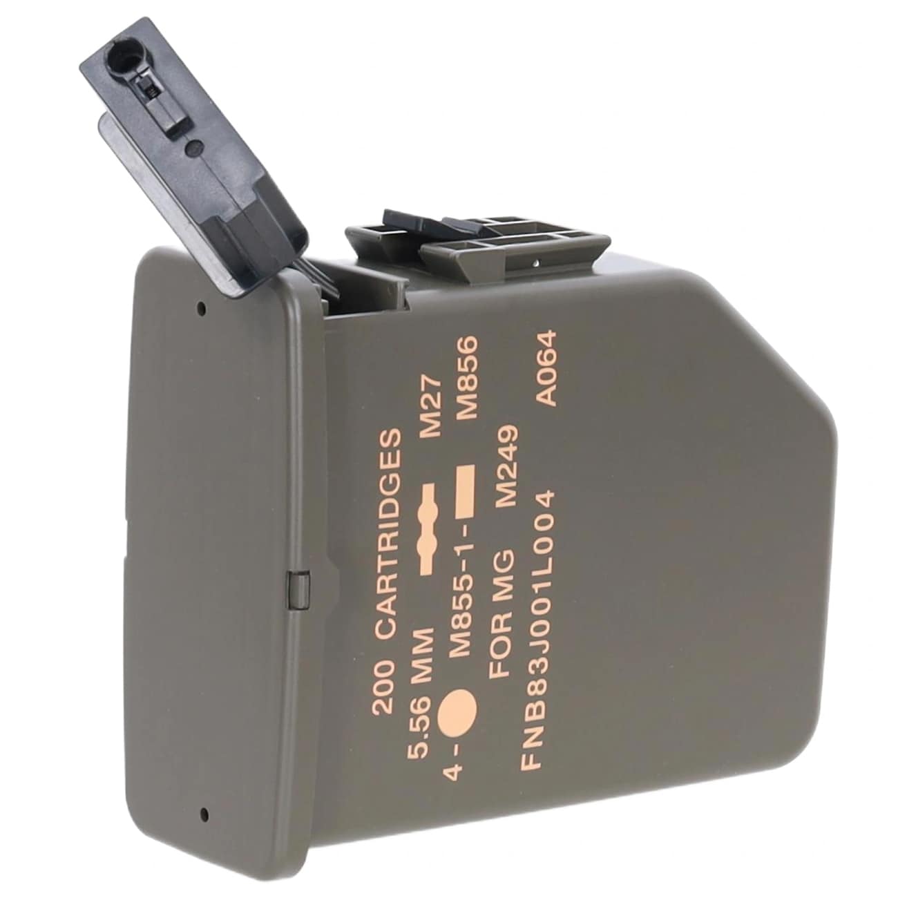 Magazynek pudełkowy ASG Specna Arms x A&K do replik M249 elektryczny Ranger Green - 2500 kulek