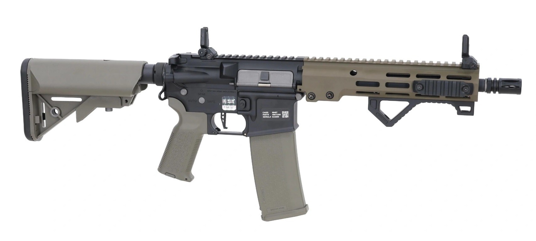 Karabinek szturmowy AEG Specna Arms SA-P23 Prime BLDC Aster II ETU - Olive